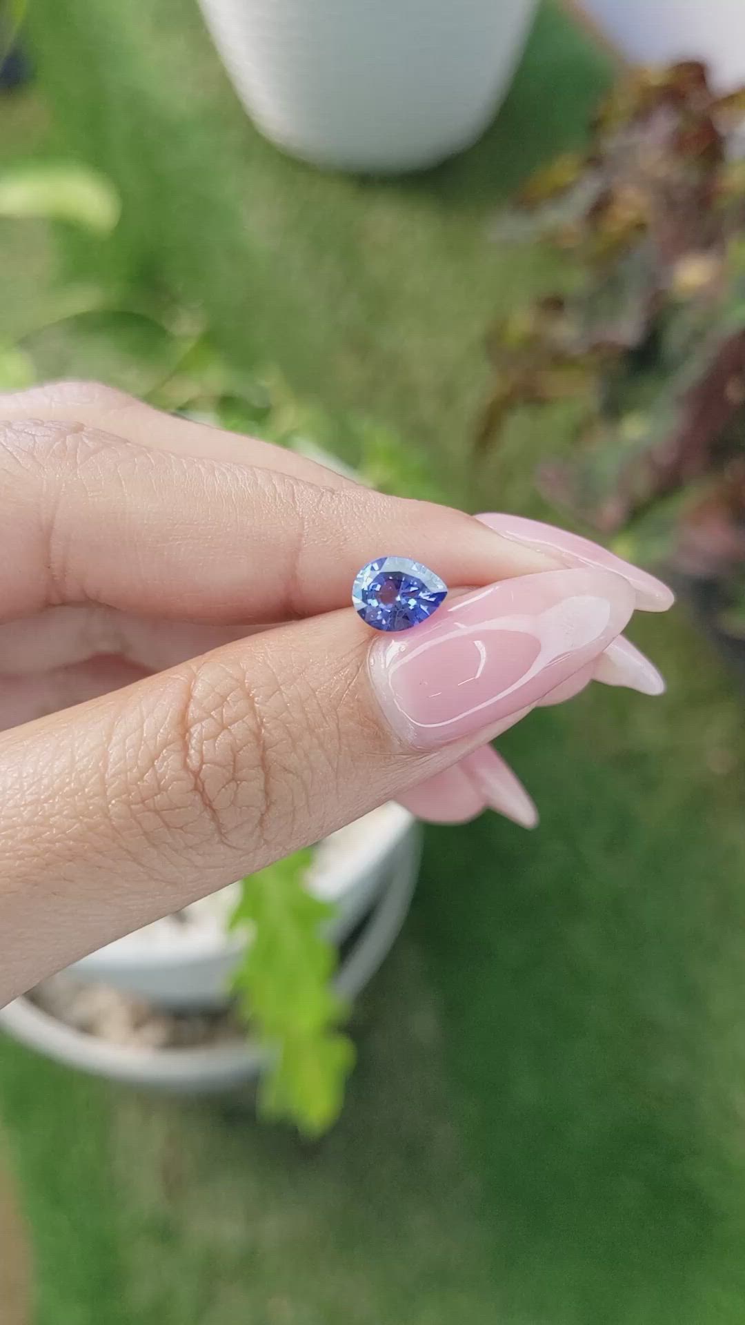 1.16 Ct. Blue Sapphire from Ceylon (Sri Lanka) Size Video