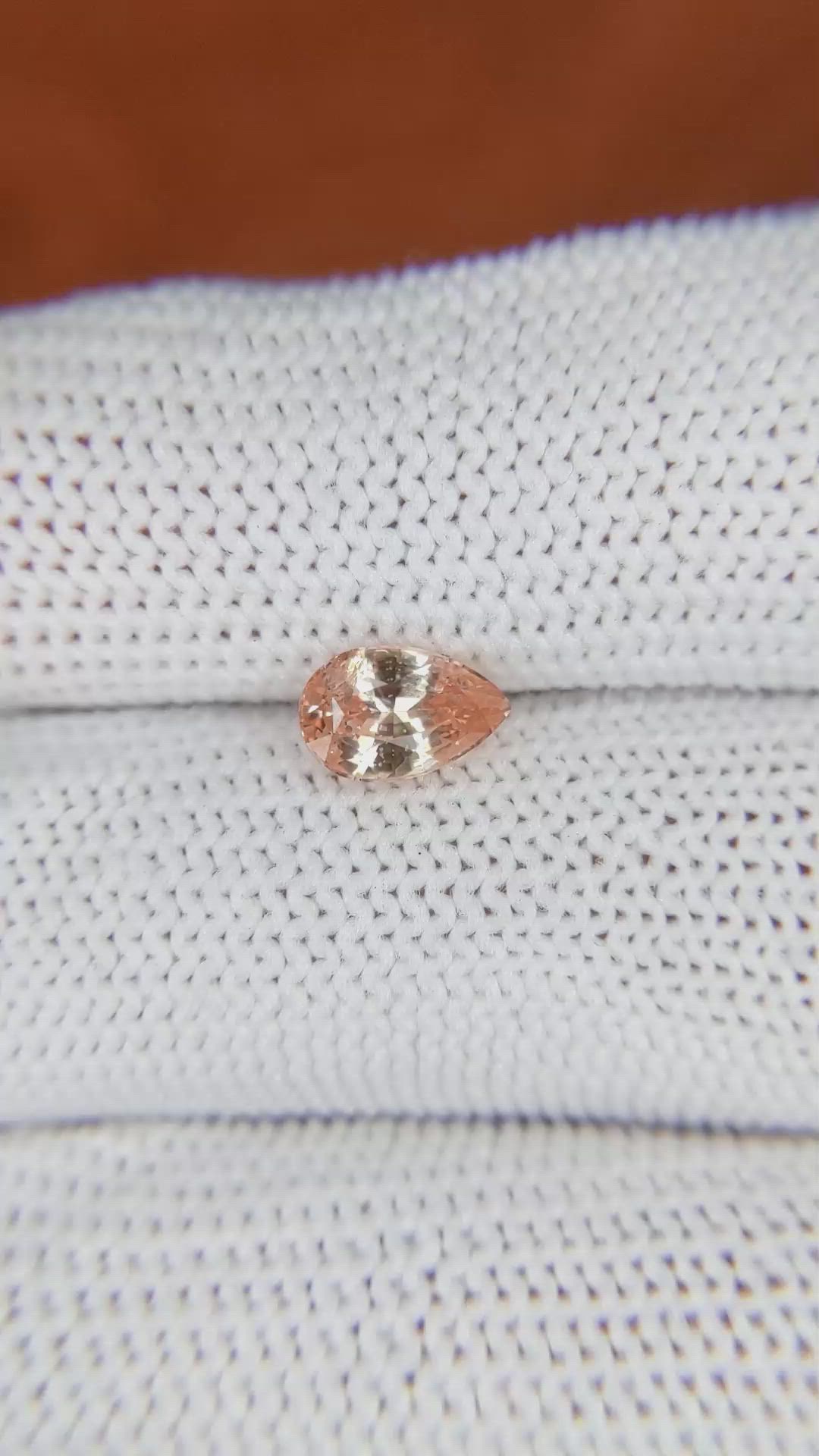 1.20 Ct. Padparadscha Sapphire from Ceylon (Sri Lanka) Size Video