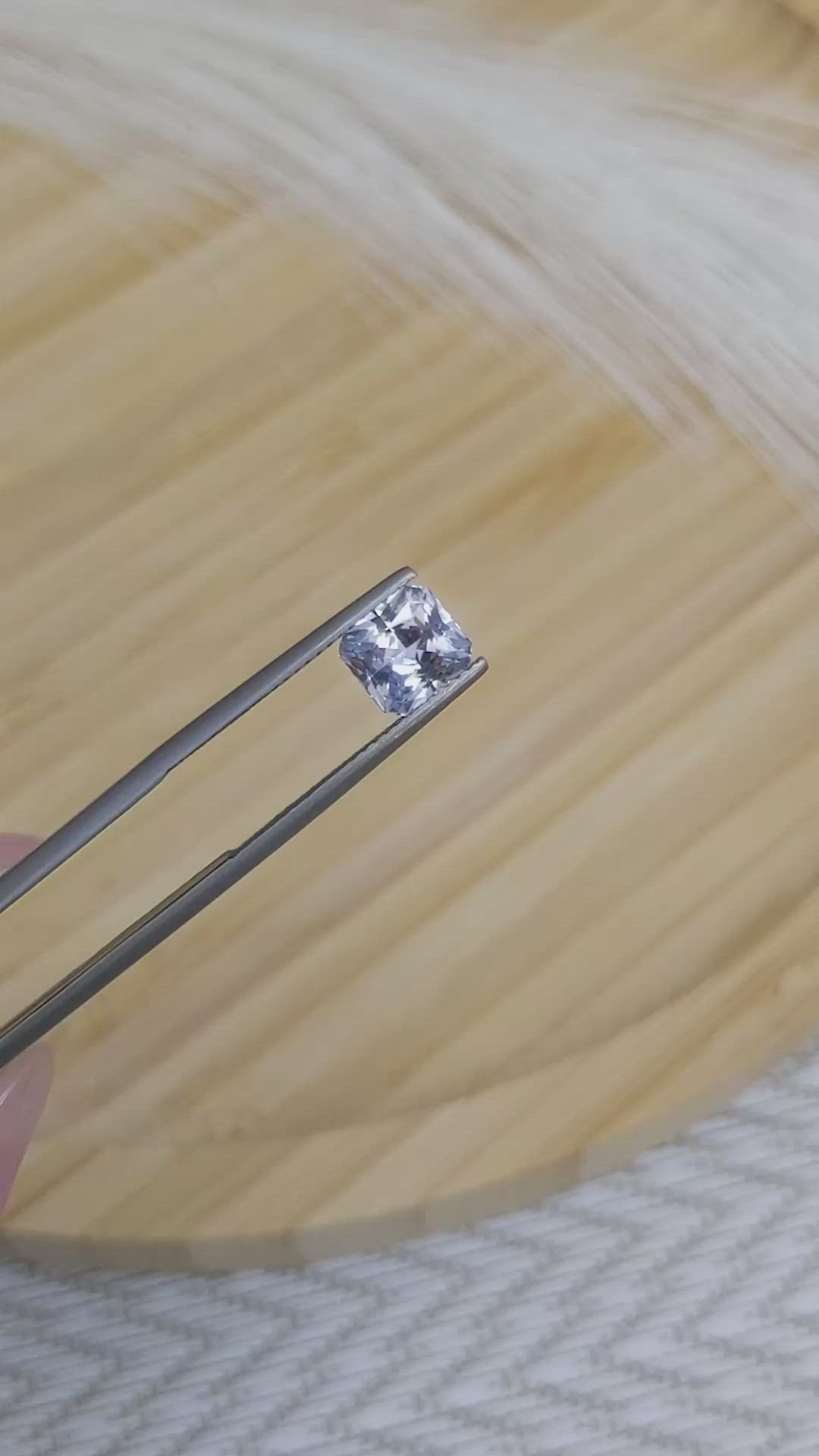 2.20 Ct. Greyish Blue Sapphire from Ceylon (Sri Lanka) Size Video