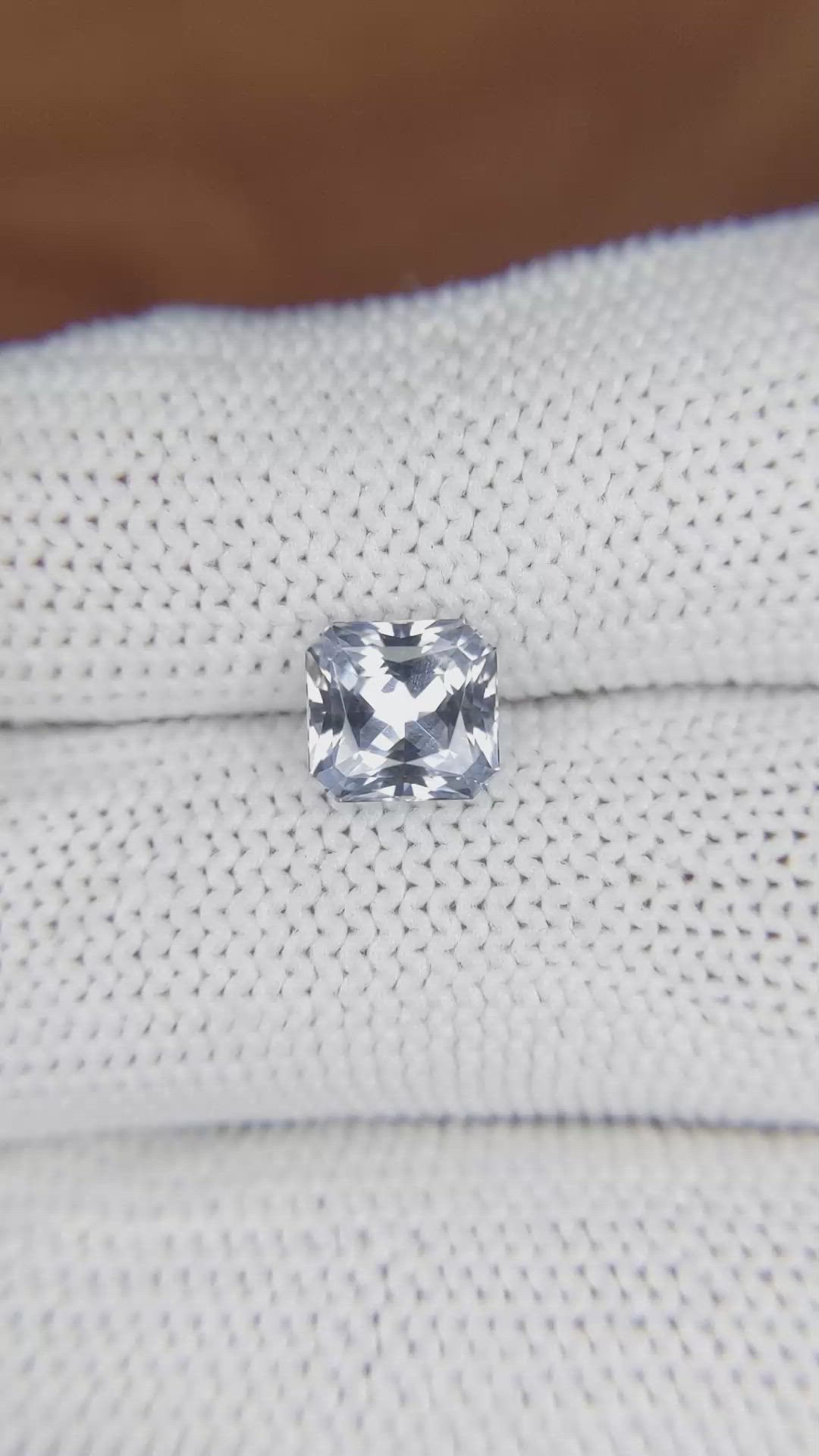 2.20 Ct. Greyish Blue Sapphire from Ceylon (Sri Lanka) Size Video