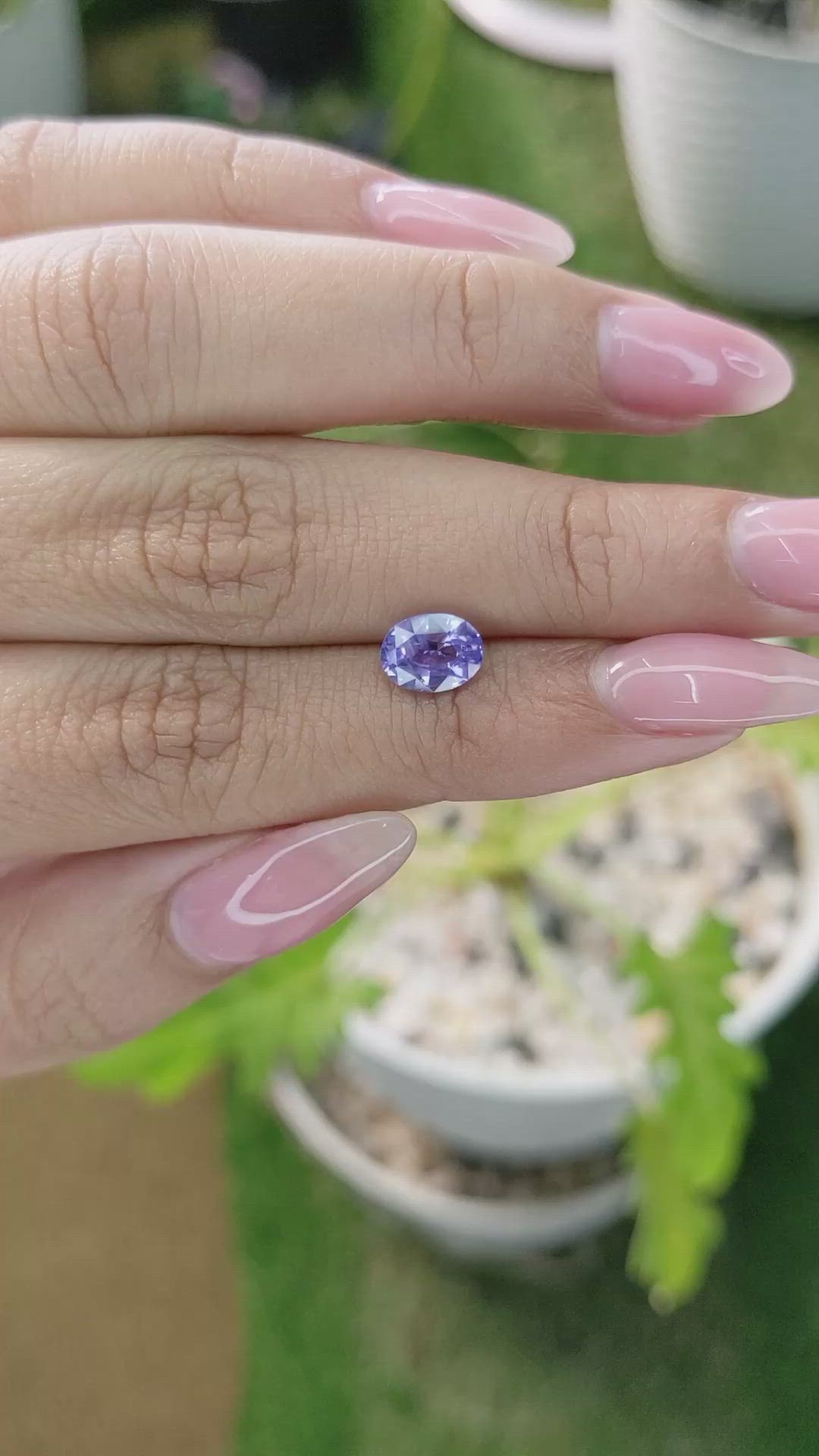 1.60 Ct. Purple Sapphire from Ceylon (Sri Lanka) Size Video