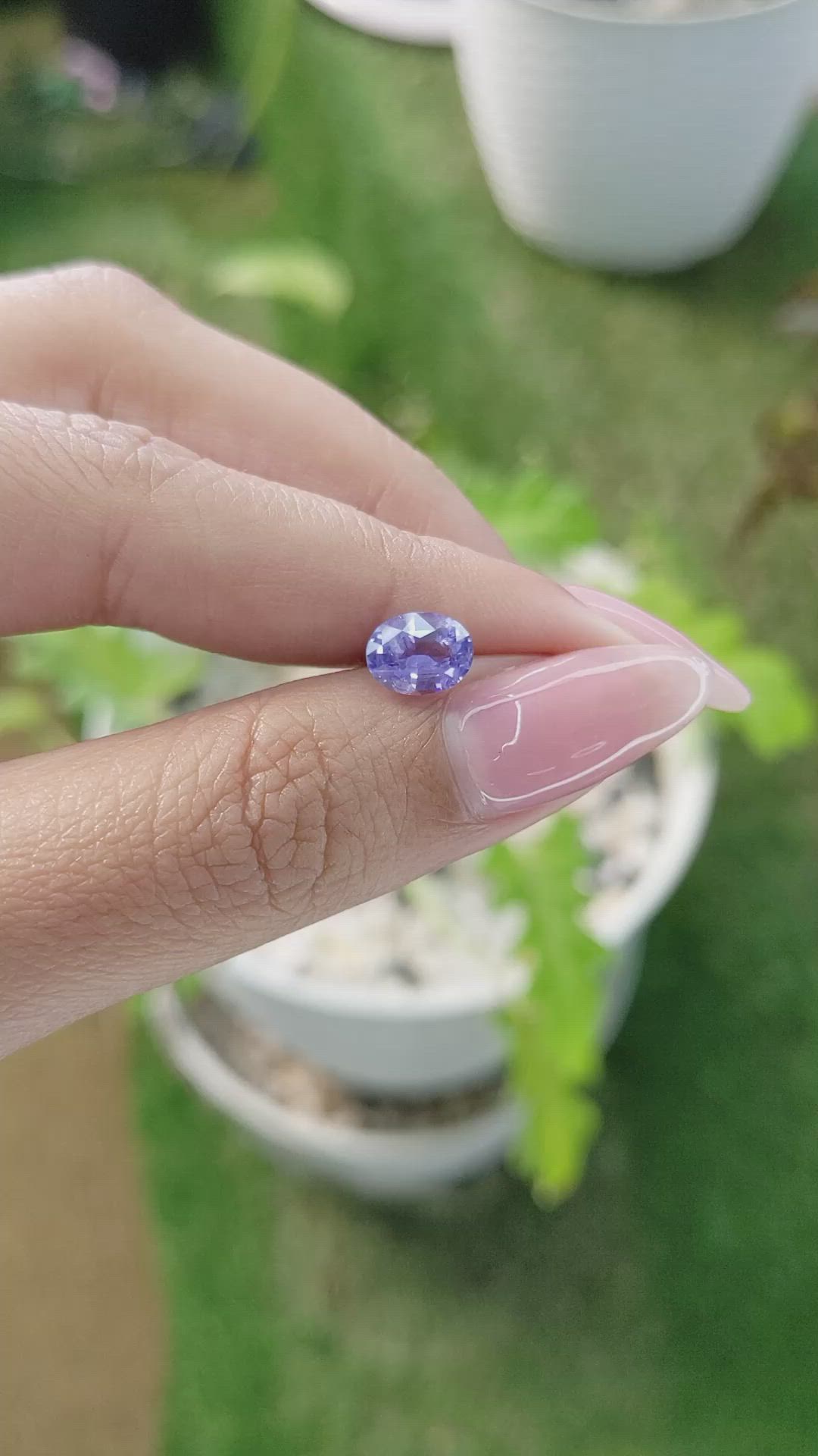 1.60 Ct. Purple Sapphire from Ceylon (Sri Lanka) Size Video