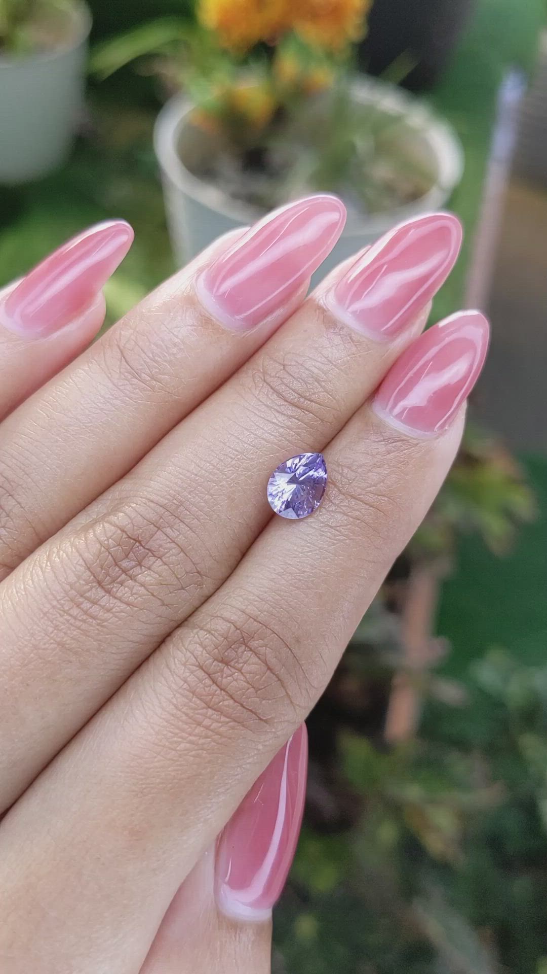 1.74 Ct. Purple Sapphire from Ceylon (Sri Lanka) Size Video