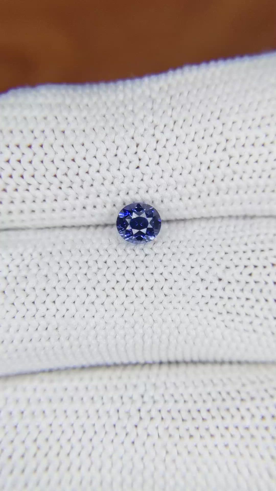 0.77 Ct. Blue Sapphire from Ceylon (Sri Lanka) Size Video