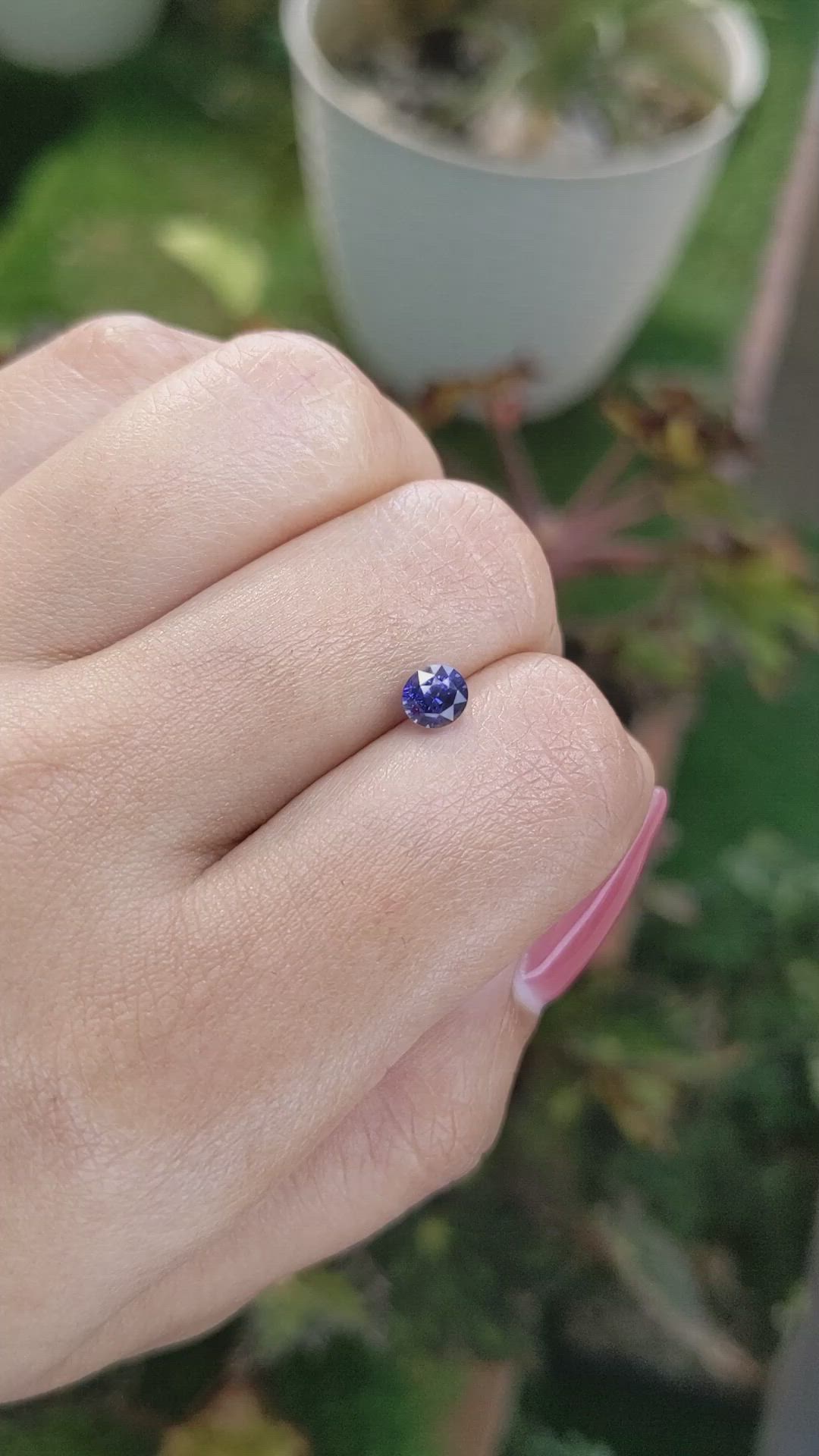 0.77 Ct. Blue Sapphire from Ceylon (Sri Lanka) Size Video