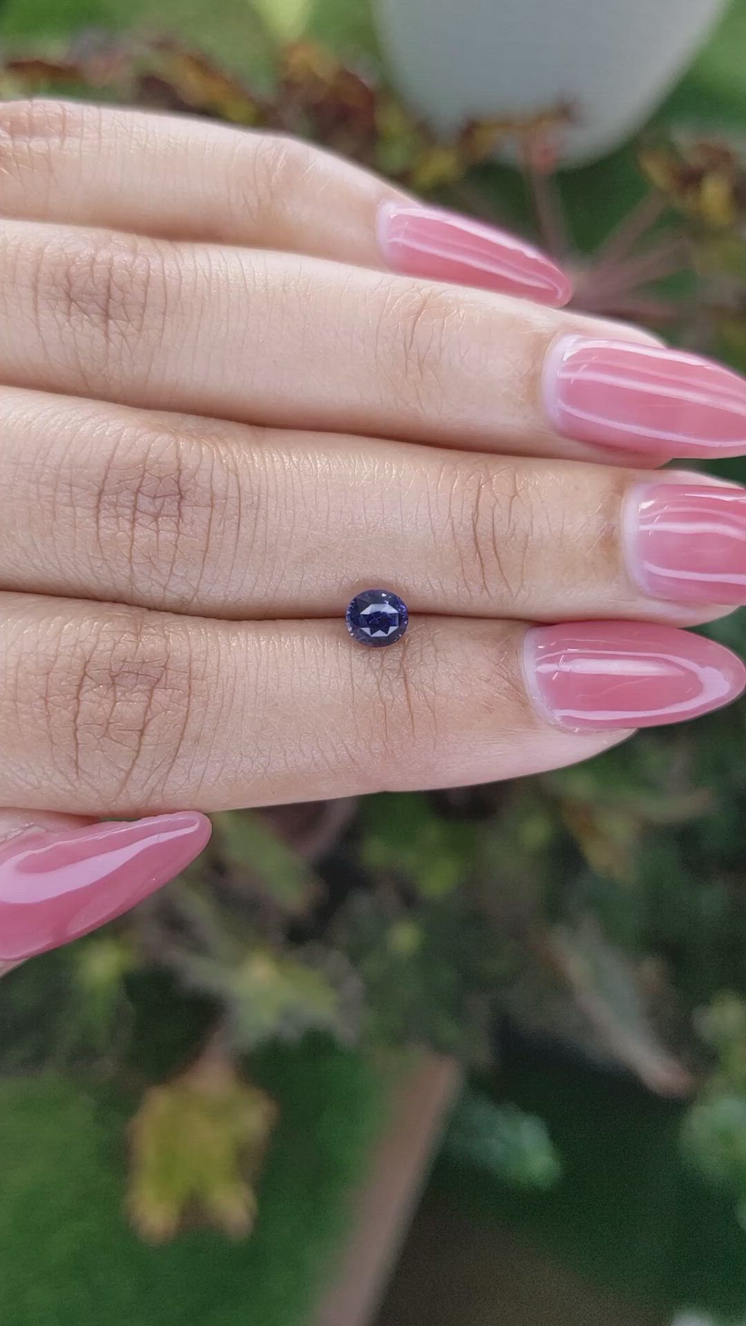 0.77 Ct. Blue Sapphire from Ceylon (Sri Lanka) Size Video
