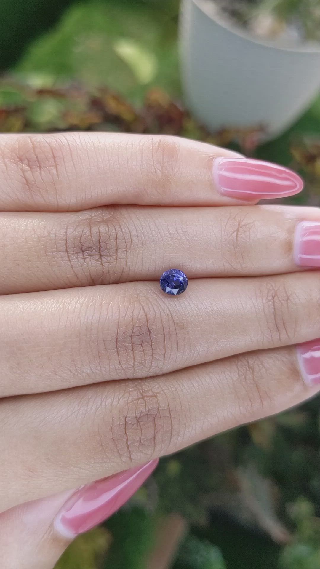 0.77 Ct. Blue Sapphire from Ceylon (Sri Lanka) Size Video