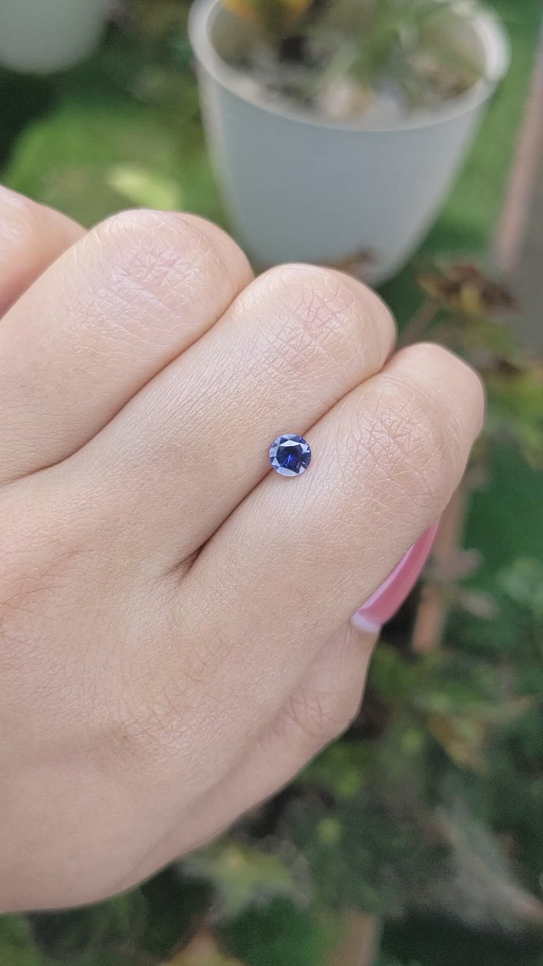 0.46 Ct. Blue Sapphire from Ceylon (Sri Lanka) Size Video
