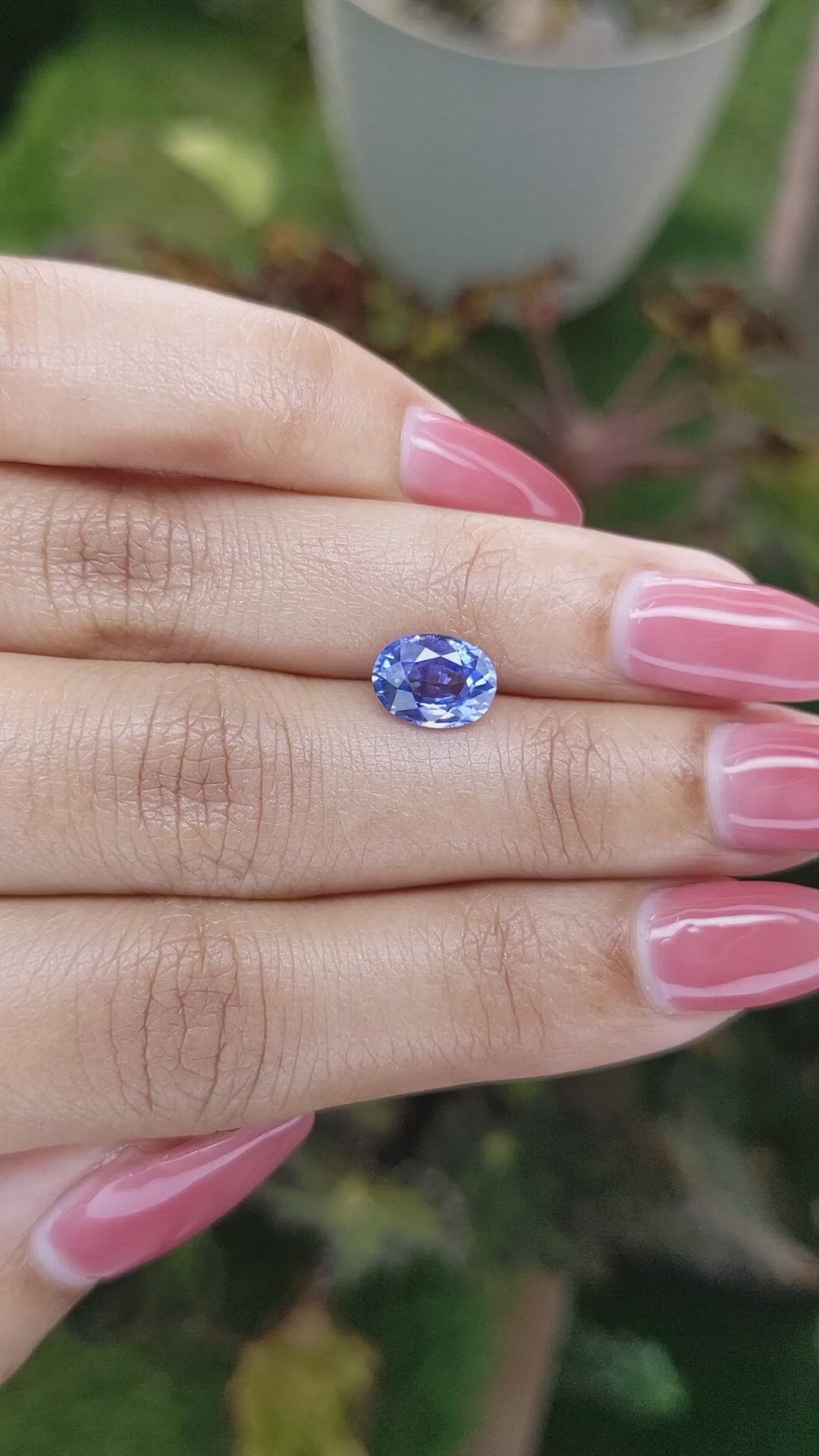 2.10 Ct. Blue Sapphire from Ceylon (Sri Lanka) Size Video