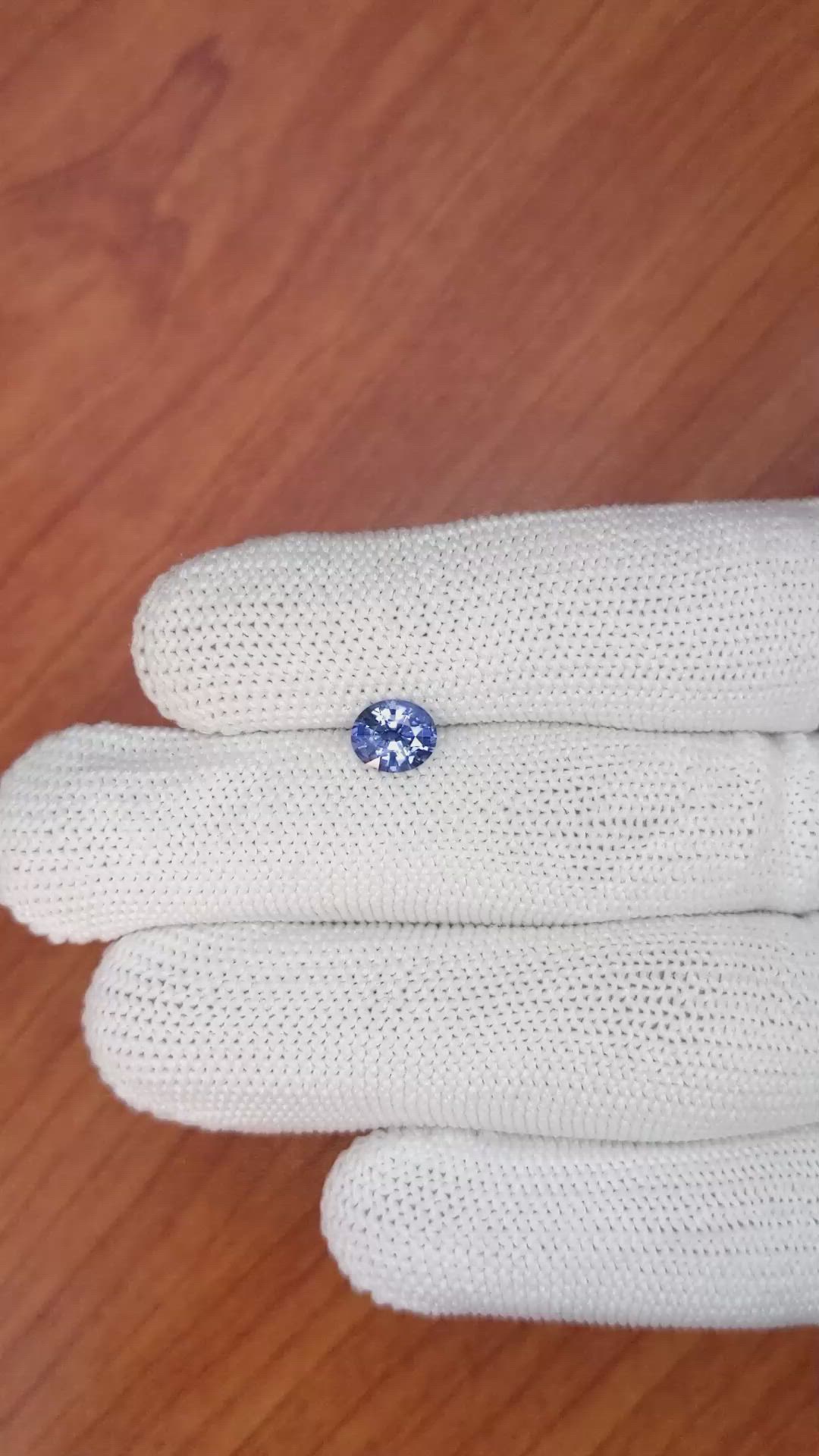1.02 Ct. Blue Sapphire from Ceylon (Sri Lanka) Size Video