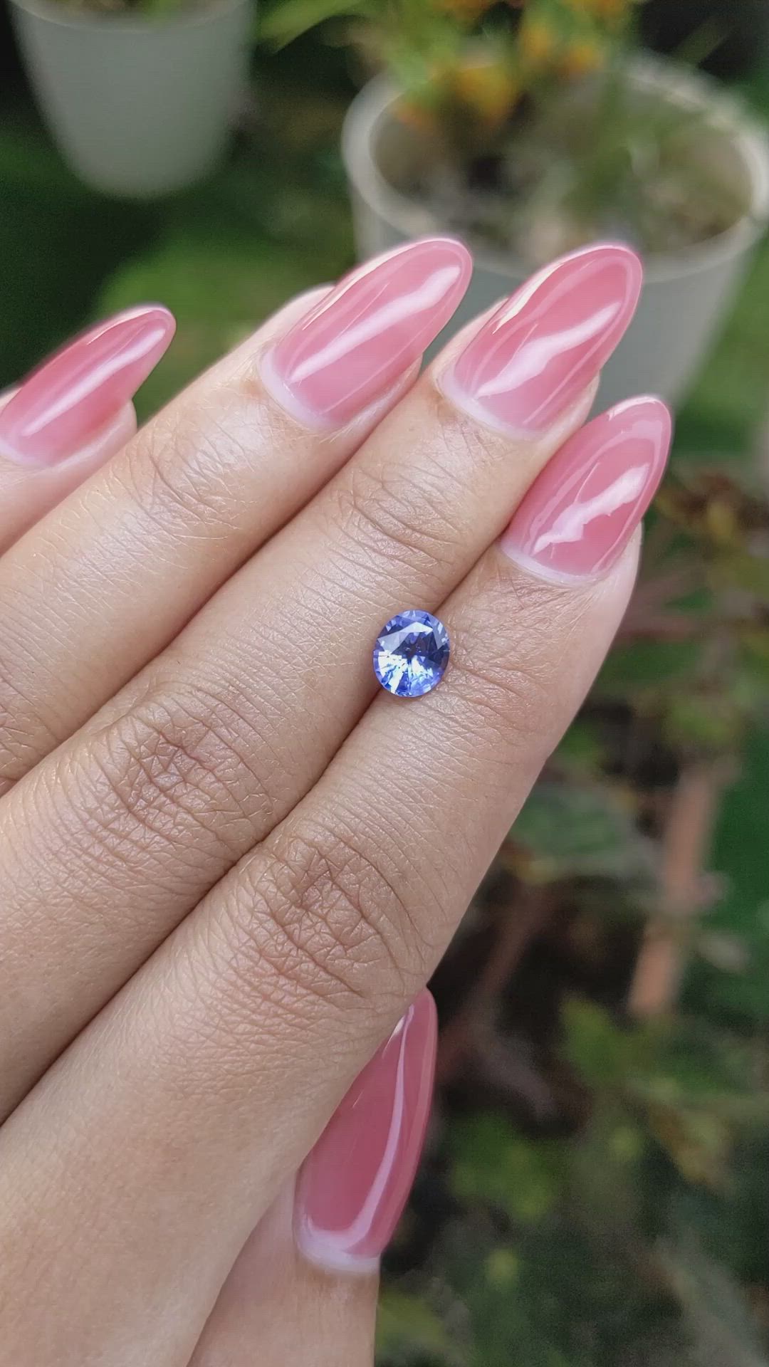 1.02 Ct. Blue Sapphire from Ceylon (Sri Lanka) Size Video