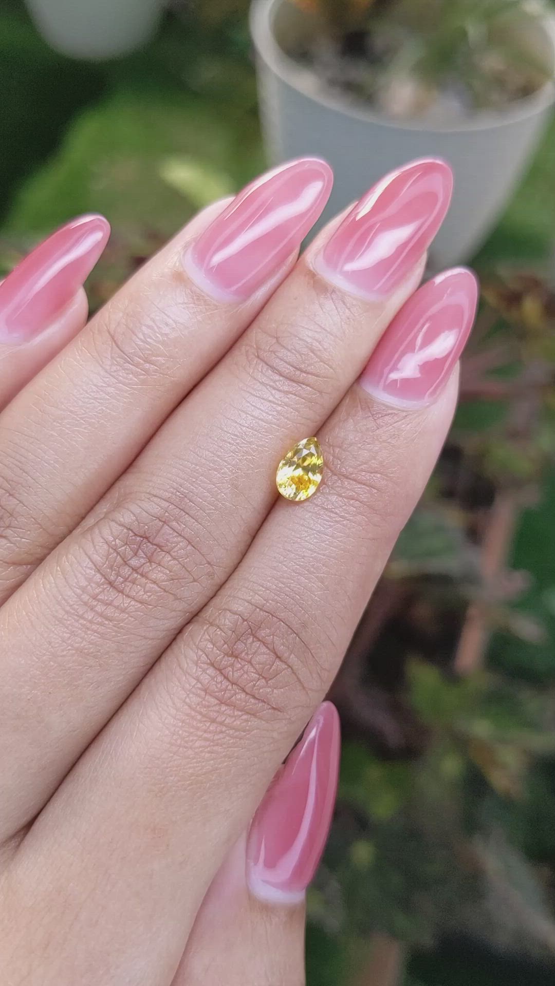 1.12 Ct. Orangish Yellow Sapphire from Ceylon (Sri Lanka) Size Video