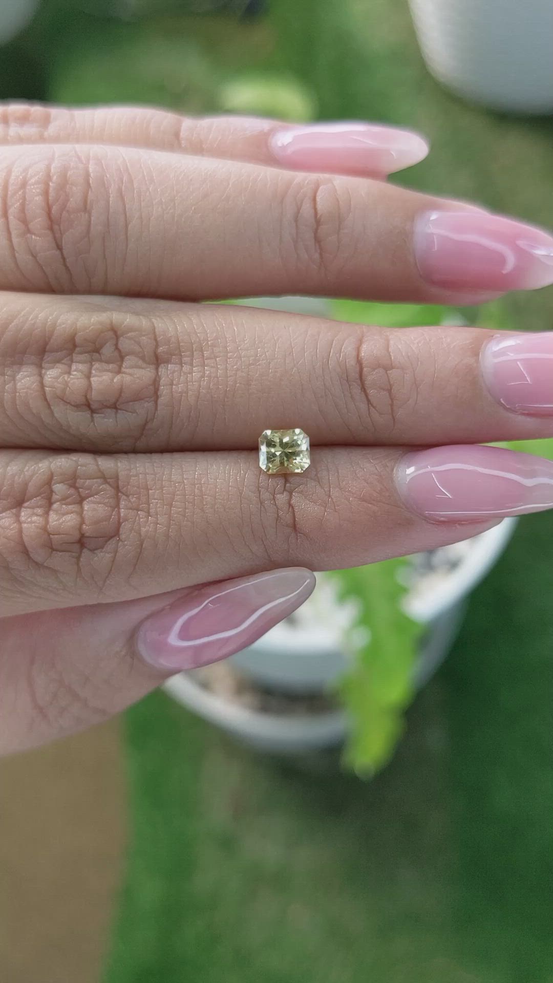 0.68 Ct. Yellow Sapphire from Ceylon (Sri Lanka) Size Video