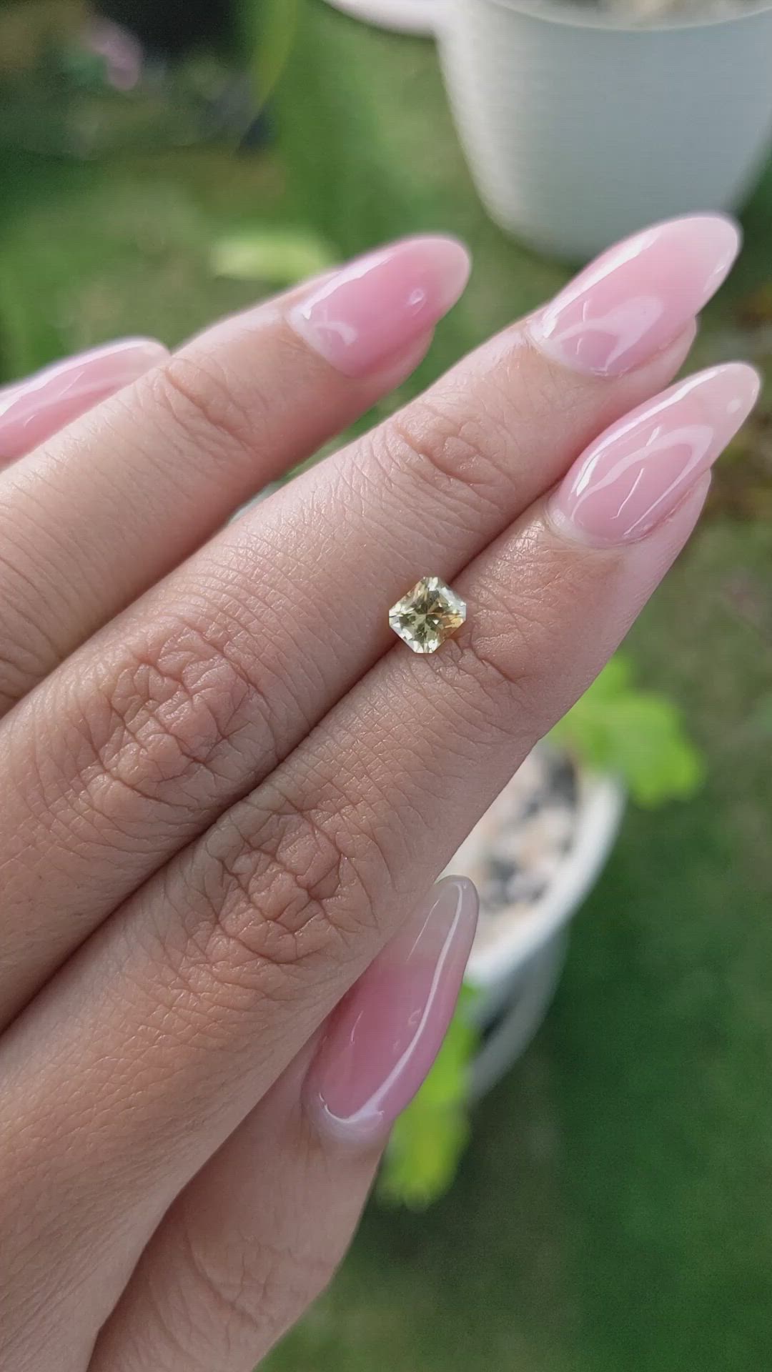 0.68 Ct. Yellow Sapphire from Ceylon (Sri Lanka) Size Video