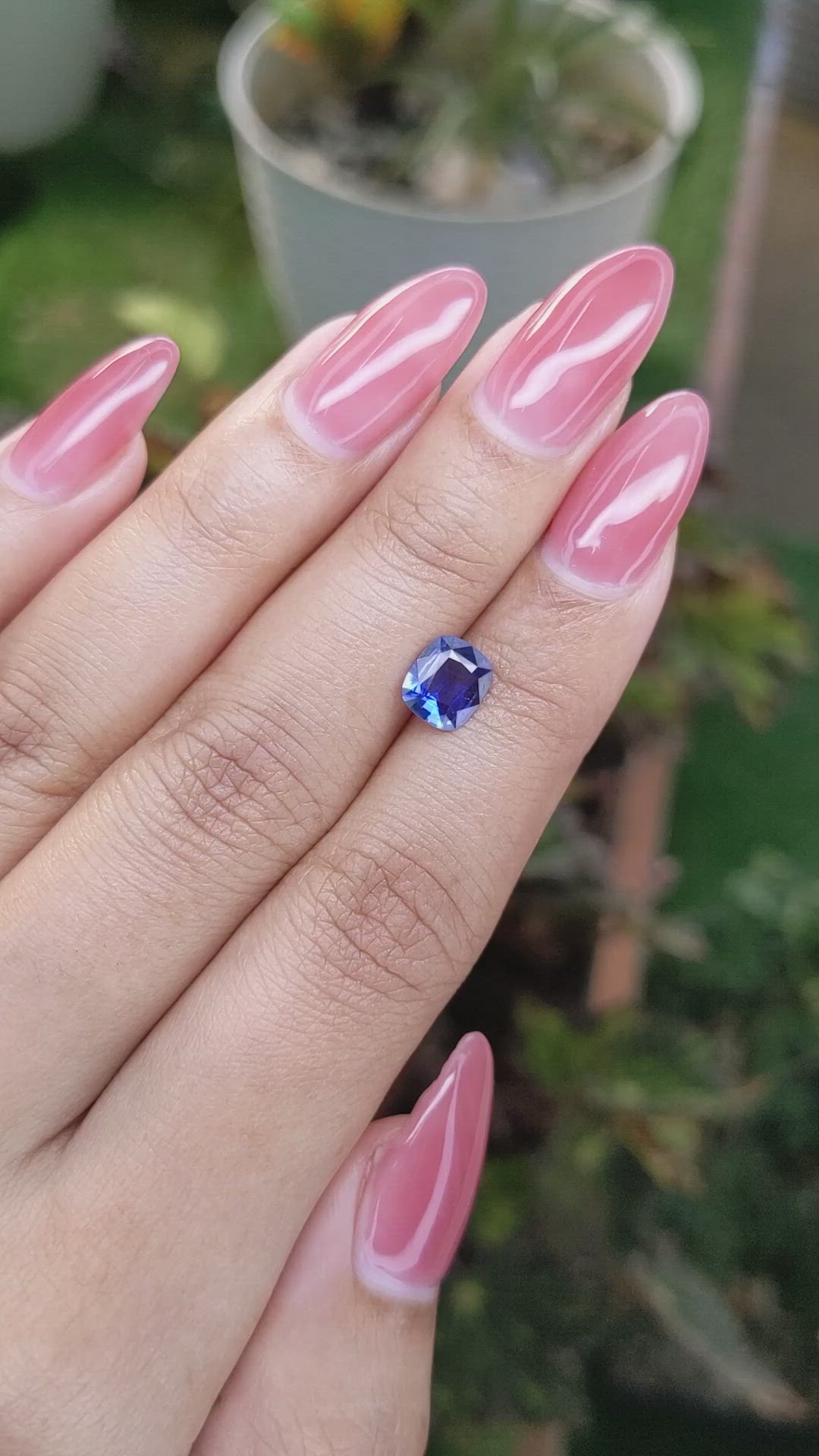 1.21 Ct. Blue Sapphire from Ceylon (Sri Lanka) Size Video