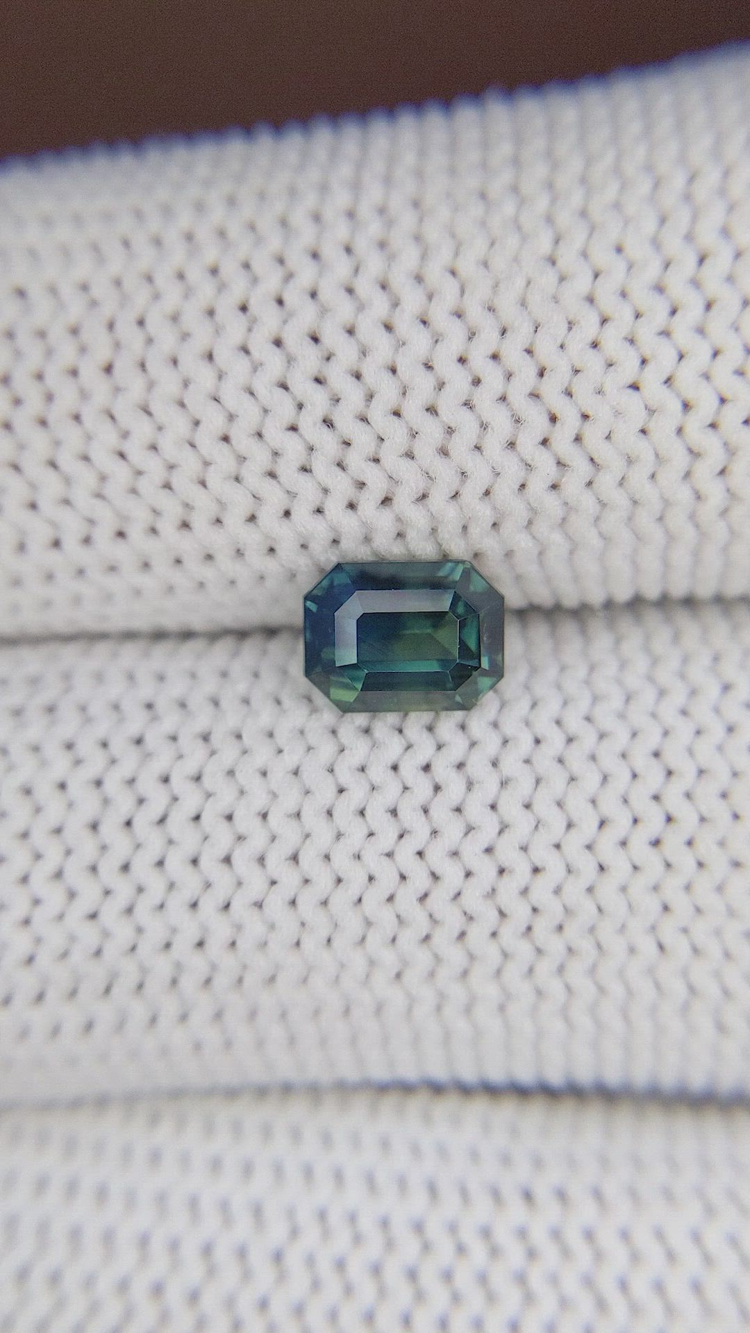 1.51 Ct. Bluish Green Sapphire from Madagascar Size Video