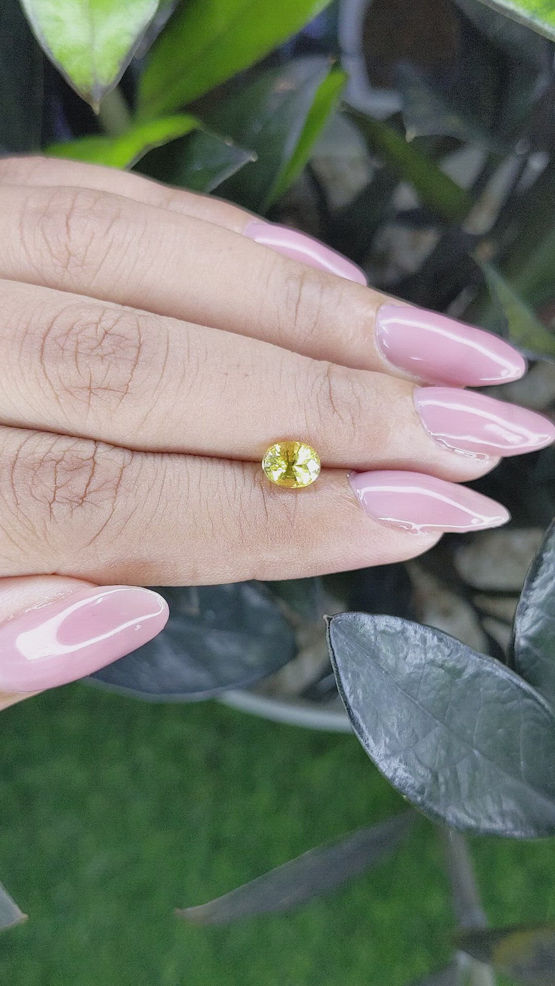 1.03 Ct. Yellow Sapphire from Ceylon (Sri Lanka) Size Video