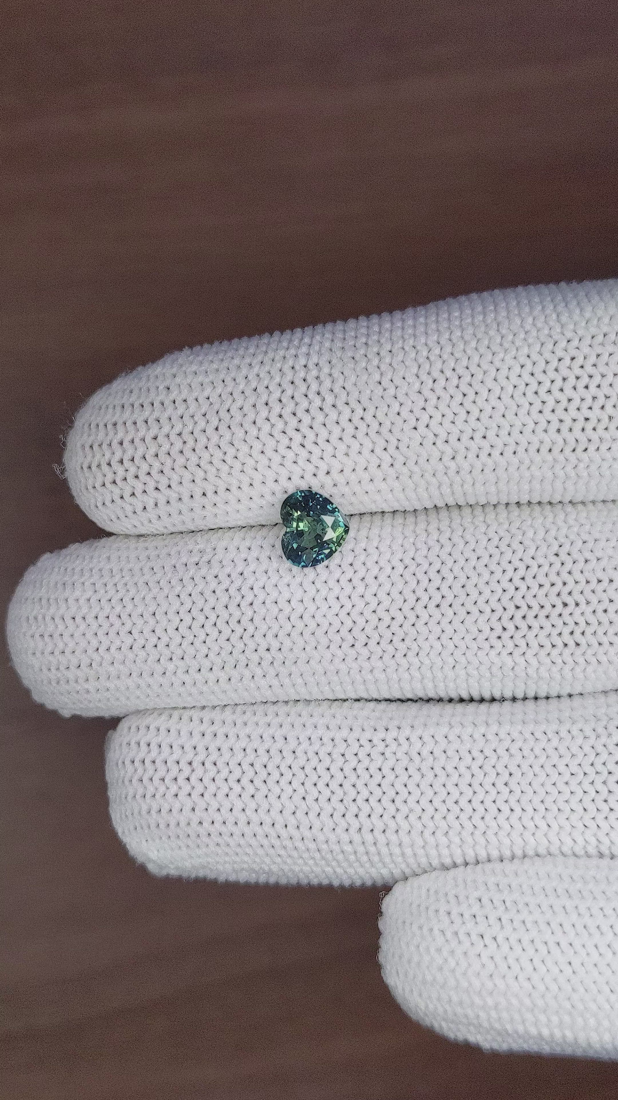 1.19 Ct. Bluish Green Sapphire from Madagascar Size Video