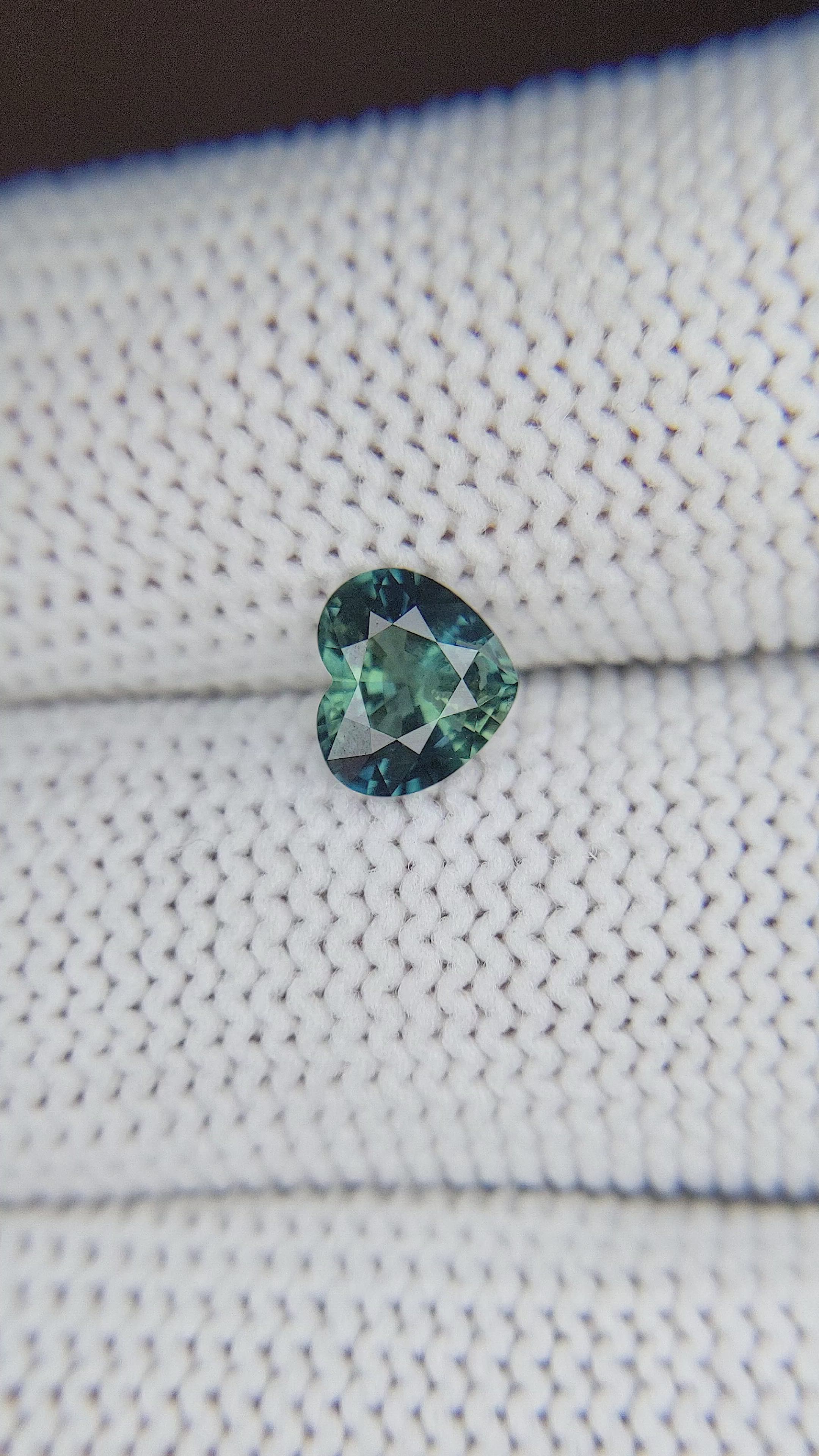 1.19 Ct. Bluish Green Sapphire from Madagascar Size Video