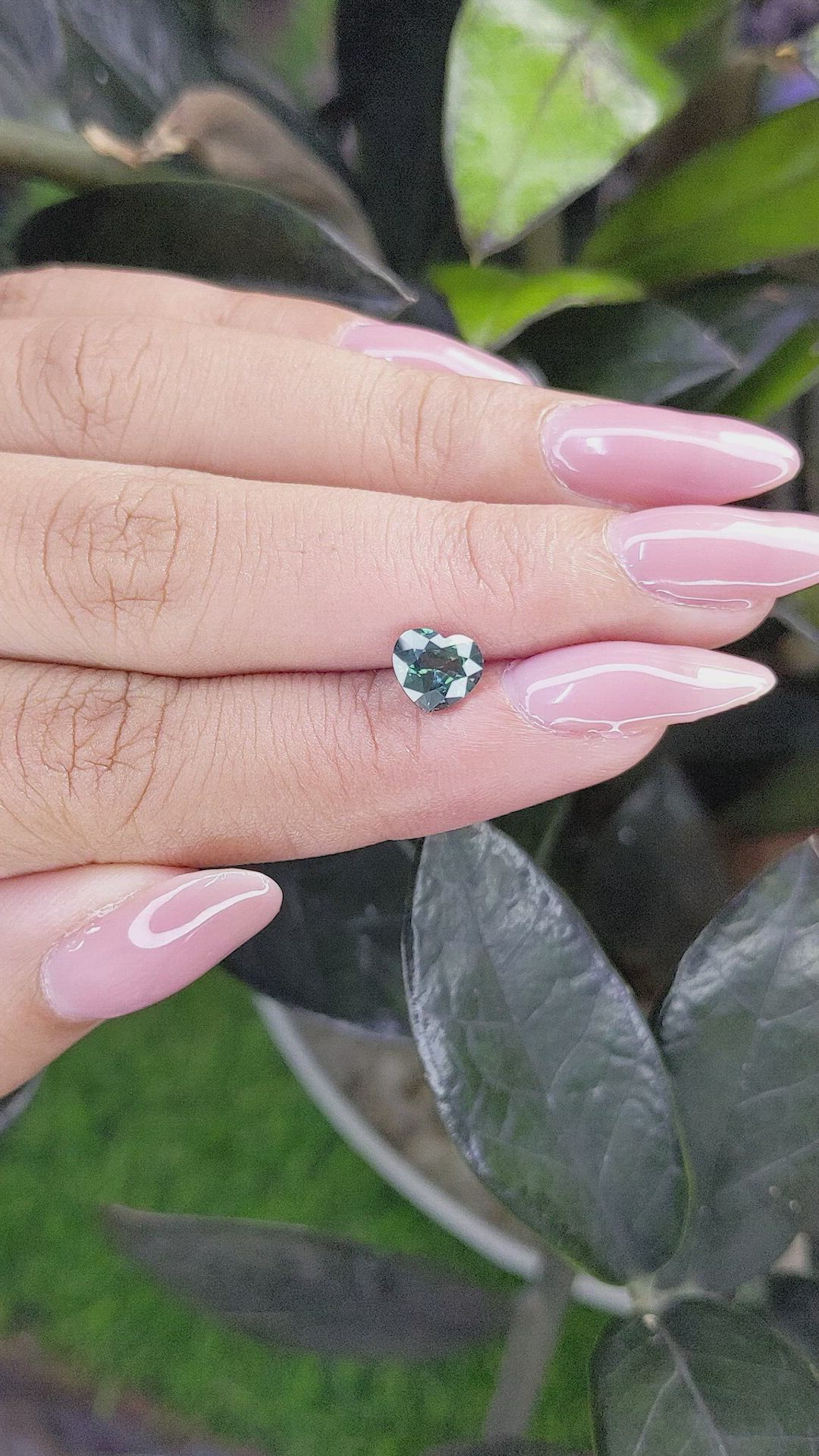 1.19 Ct. Bluish Green Sapphire from Madagascar Size Video