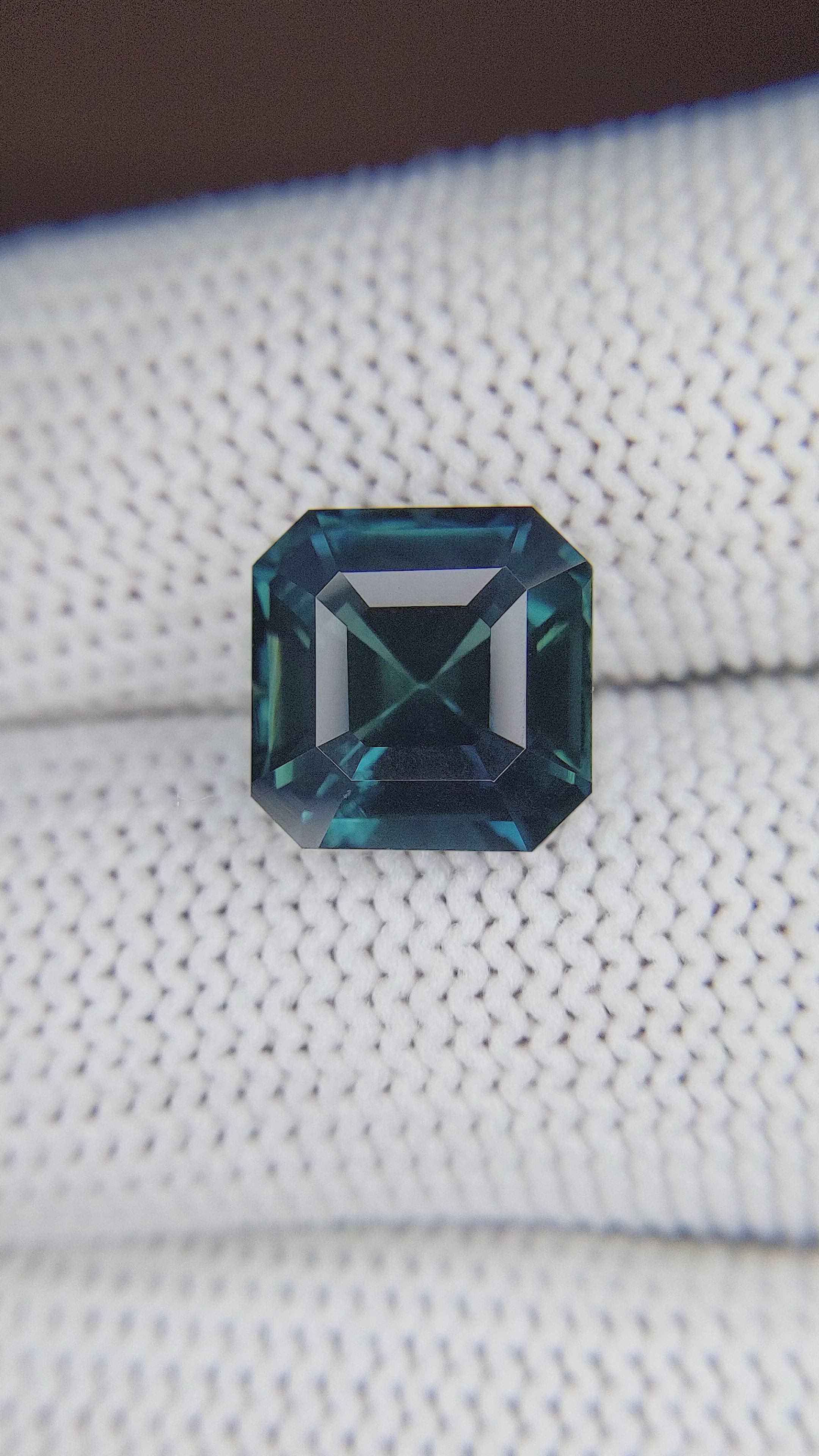 6.65 Ct. Greenish Blue Sapphire from Madagascar Size Video