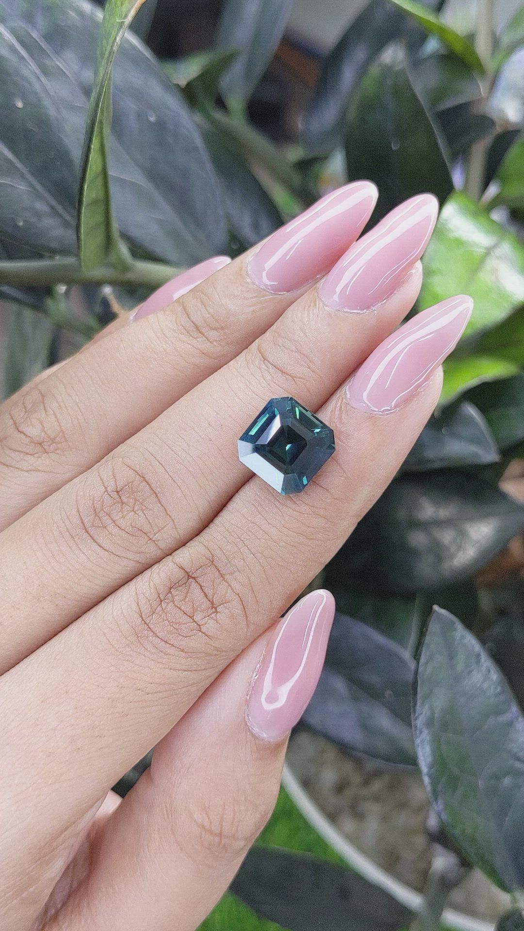 6.65 Ct. Greenish Blue Sapphire from Madagascar Size Video