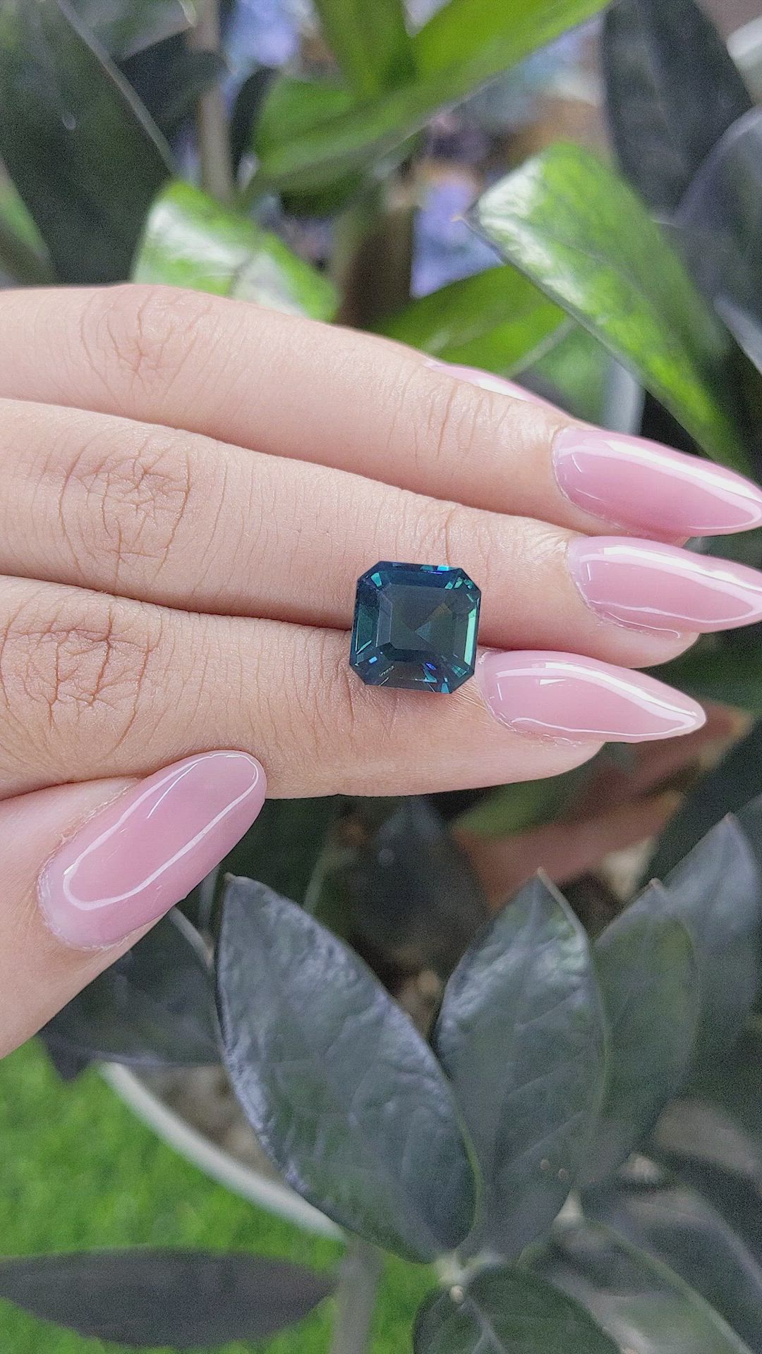 6.65 Ct. Greenish Blue Sapphire from Madagascar Size Video