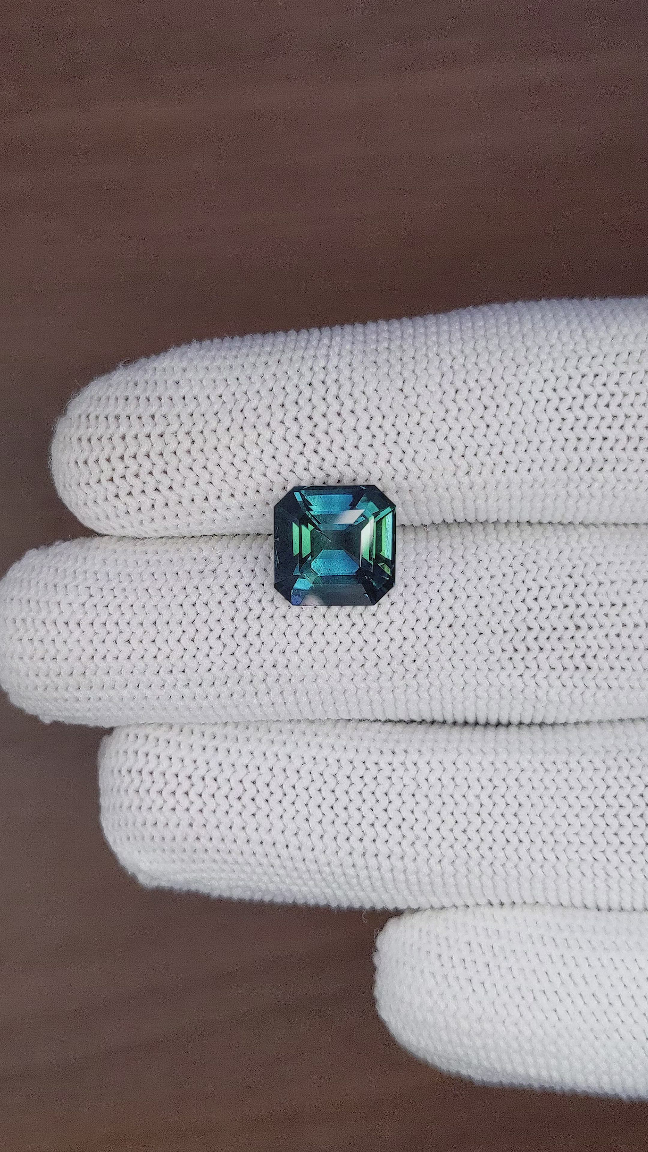 6.65 Ct. Greenish Blue Sapphire from Madagascar Size Video
