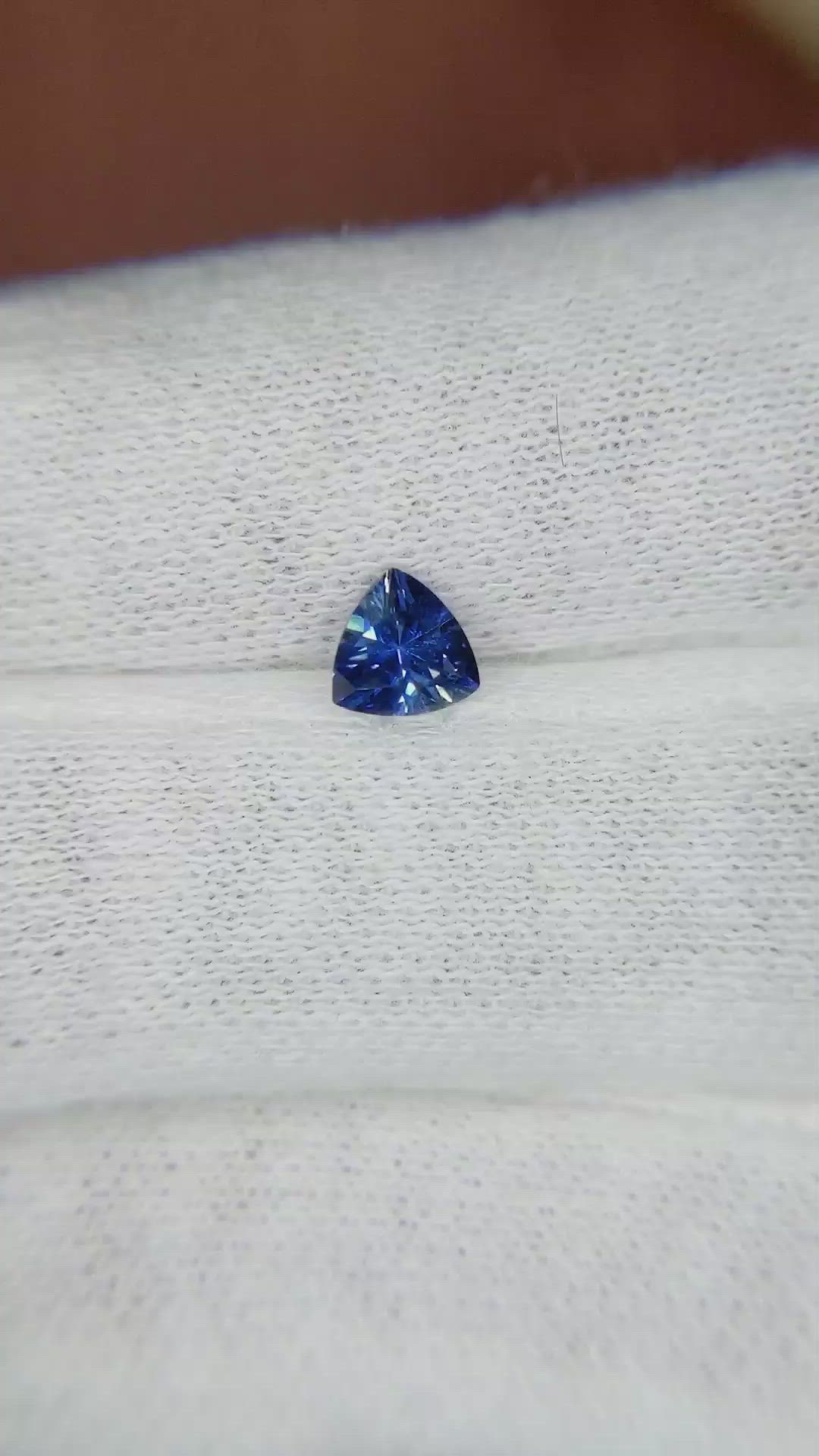 0.49 Ct. Blue Sapphire from Ceylon (Sri Lanka) Size Video