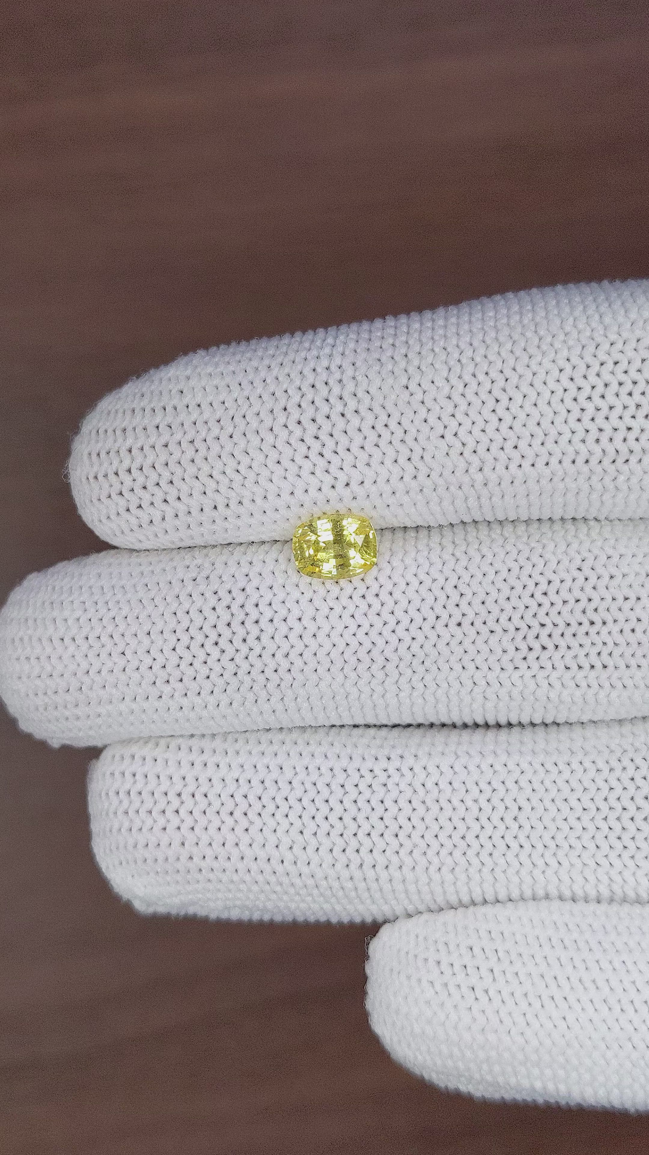 1.15 Ct. Yellow Sapphire from Ceylon (Sri Lanka) Size Video