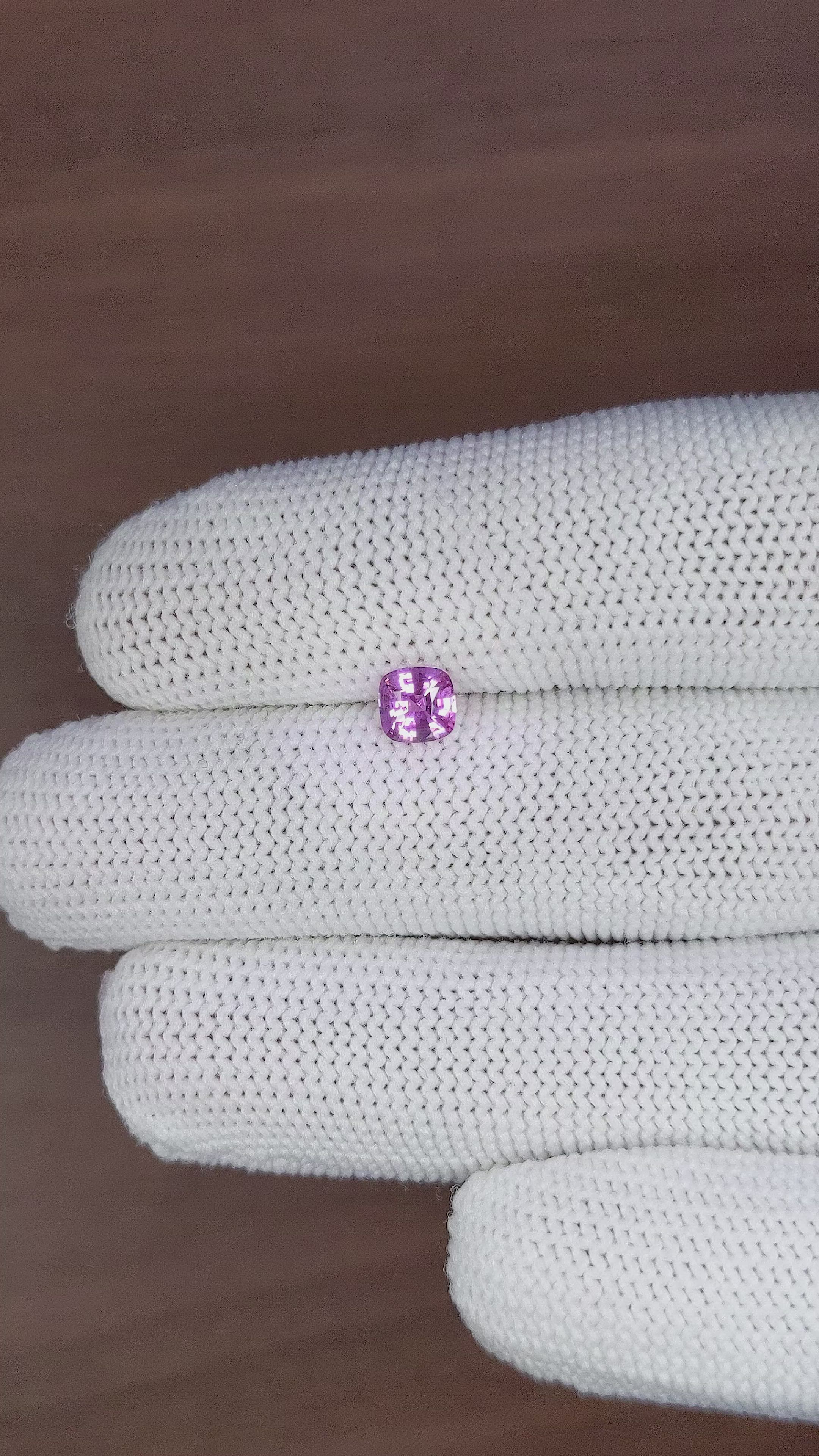 0.63 Ct. Purplish Pink Sapphire from Ceylon (Sri Lanka) Size Video