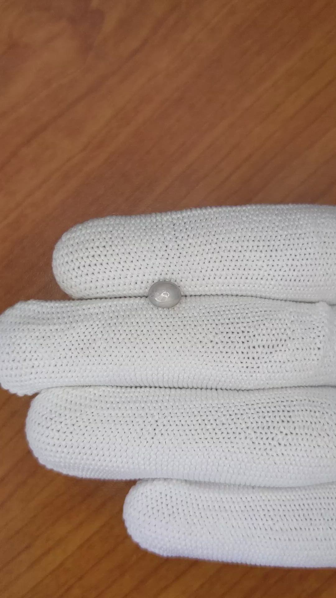 1.19 Ct. Bluish Grey Star Sapphire from Ceylon (Sri Lanka) Size Video