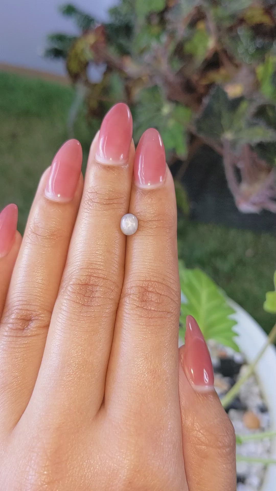 1.19 Ct. Bluish Grey Star Sapphire from Ceylon (Sri Lanka) Size Video