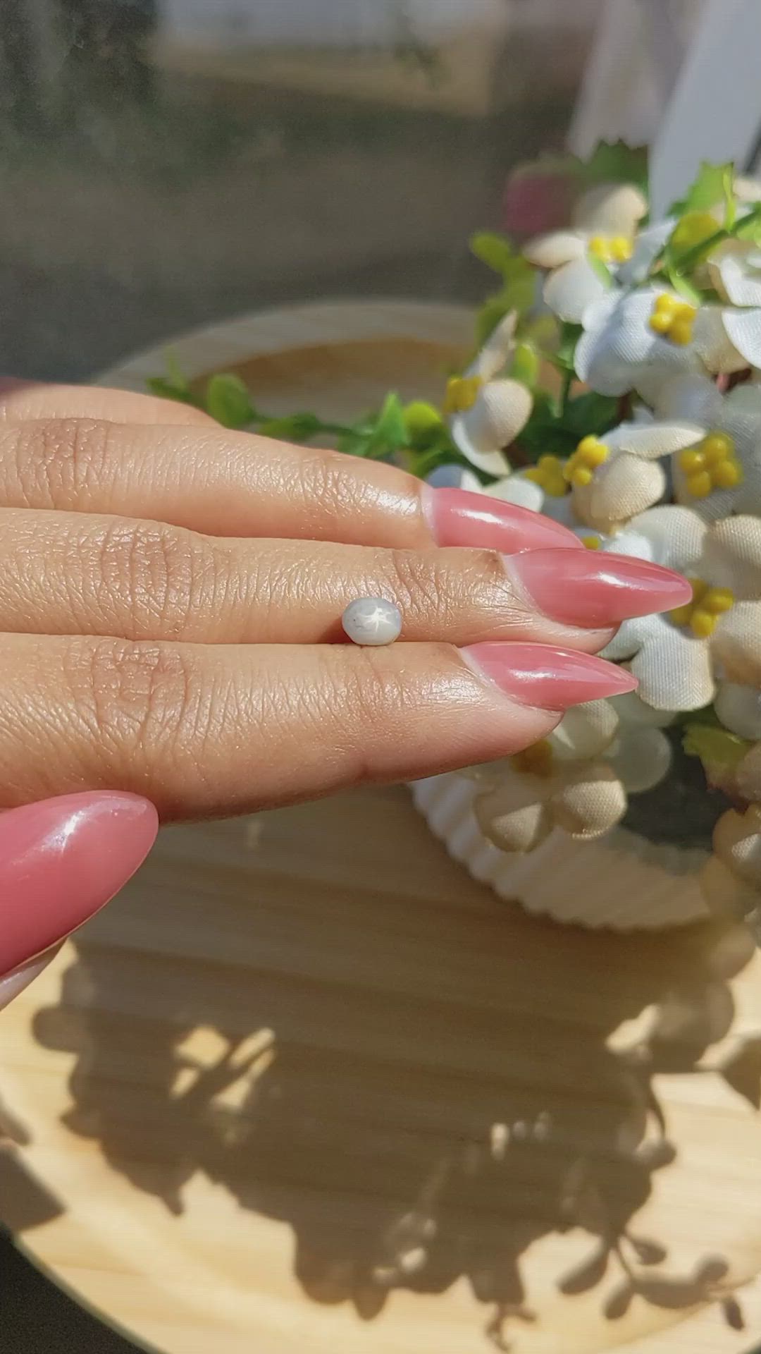 1.19 Ct. Bluish Grey Star Sapphire from Ceylon (Sri Lanka) Size Video