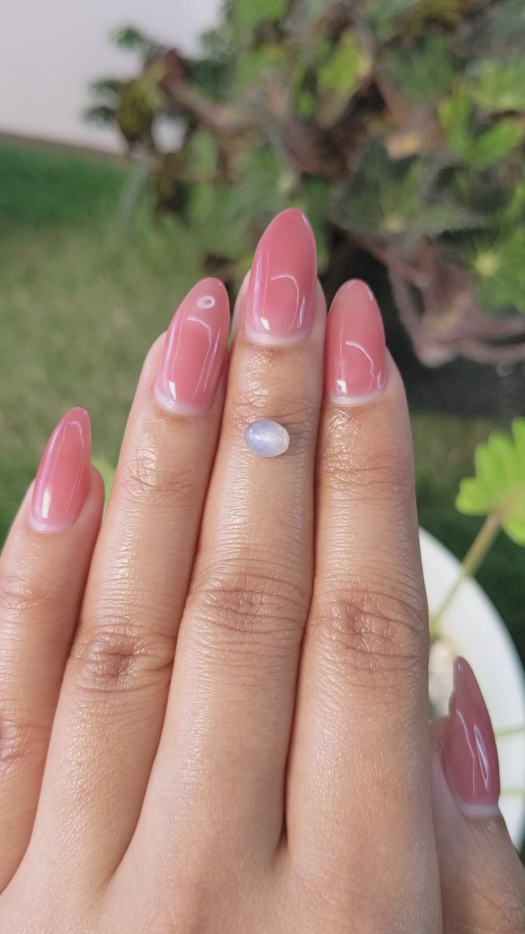 1.04 Ct. Greyish Blue Star Sapphire from Ceylon (Sri Lanka) Size Video