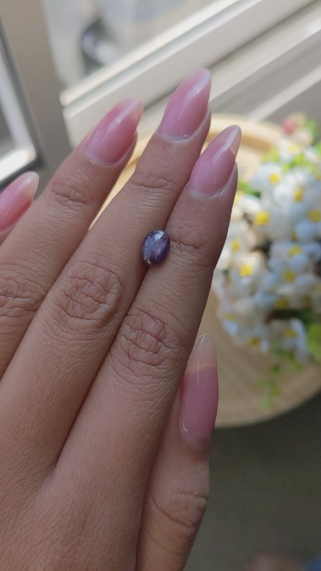 2.92 Ct. Purple Star Sapphire from Ceylon (Sri Lanka) Size Video