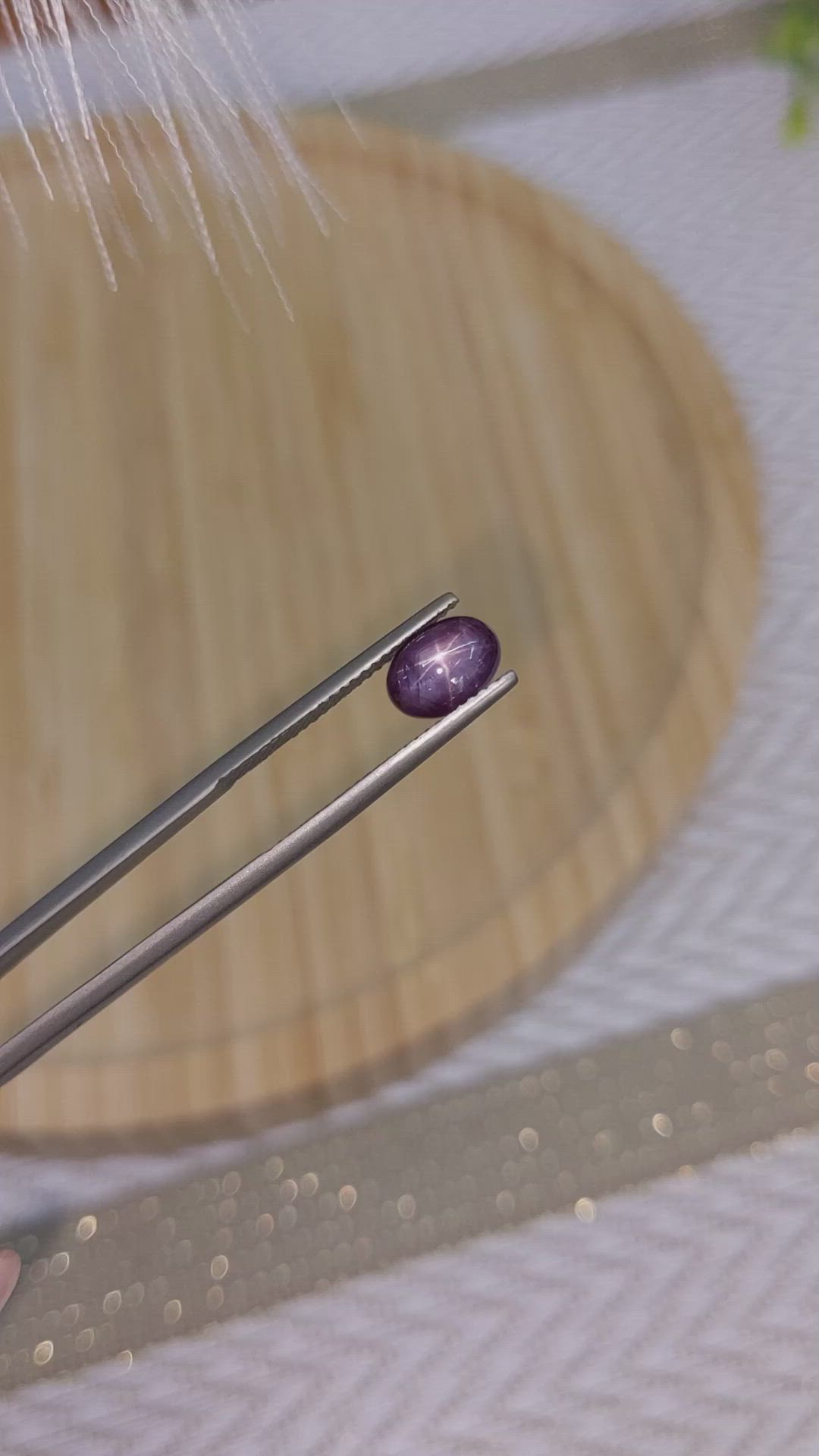 2.92 Ct. Purple Star Sapphire from Ceylon (Sri Lanka) Size Video