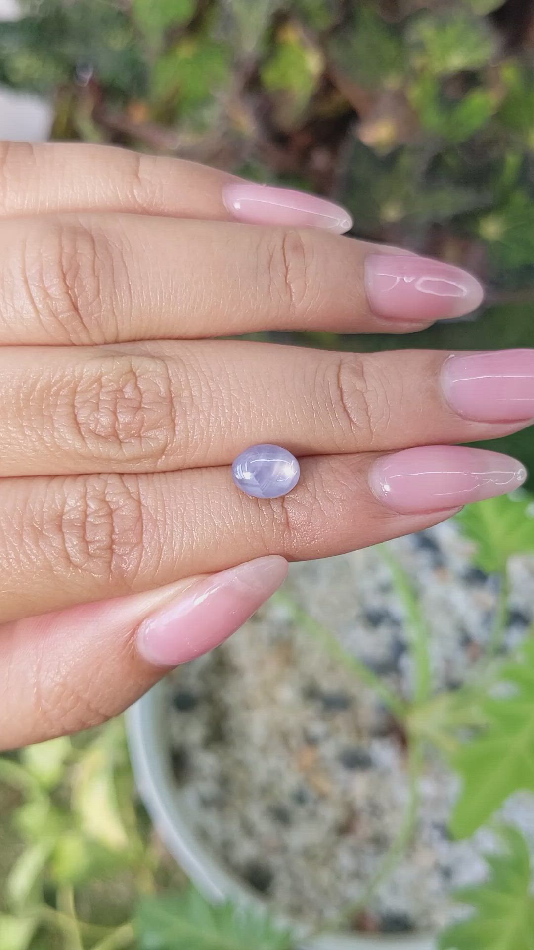 2.83 Ct. Greyish Blue Star Sapphire from Ceylon (Sri Lanka) Size Video