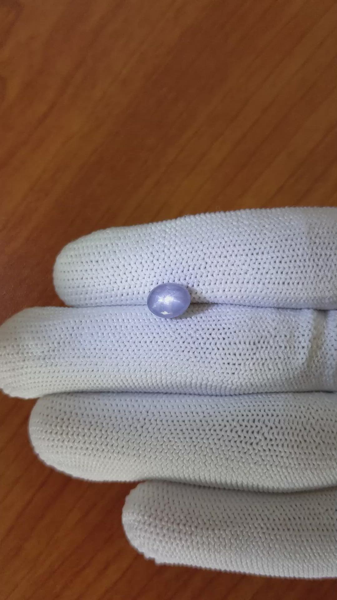 2.83 Ct. Greyish Blue Star Sapphire from Ceylon (Sri Lanka) Size Video