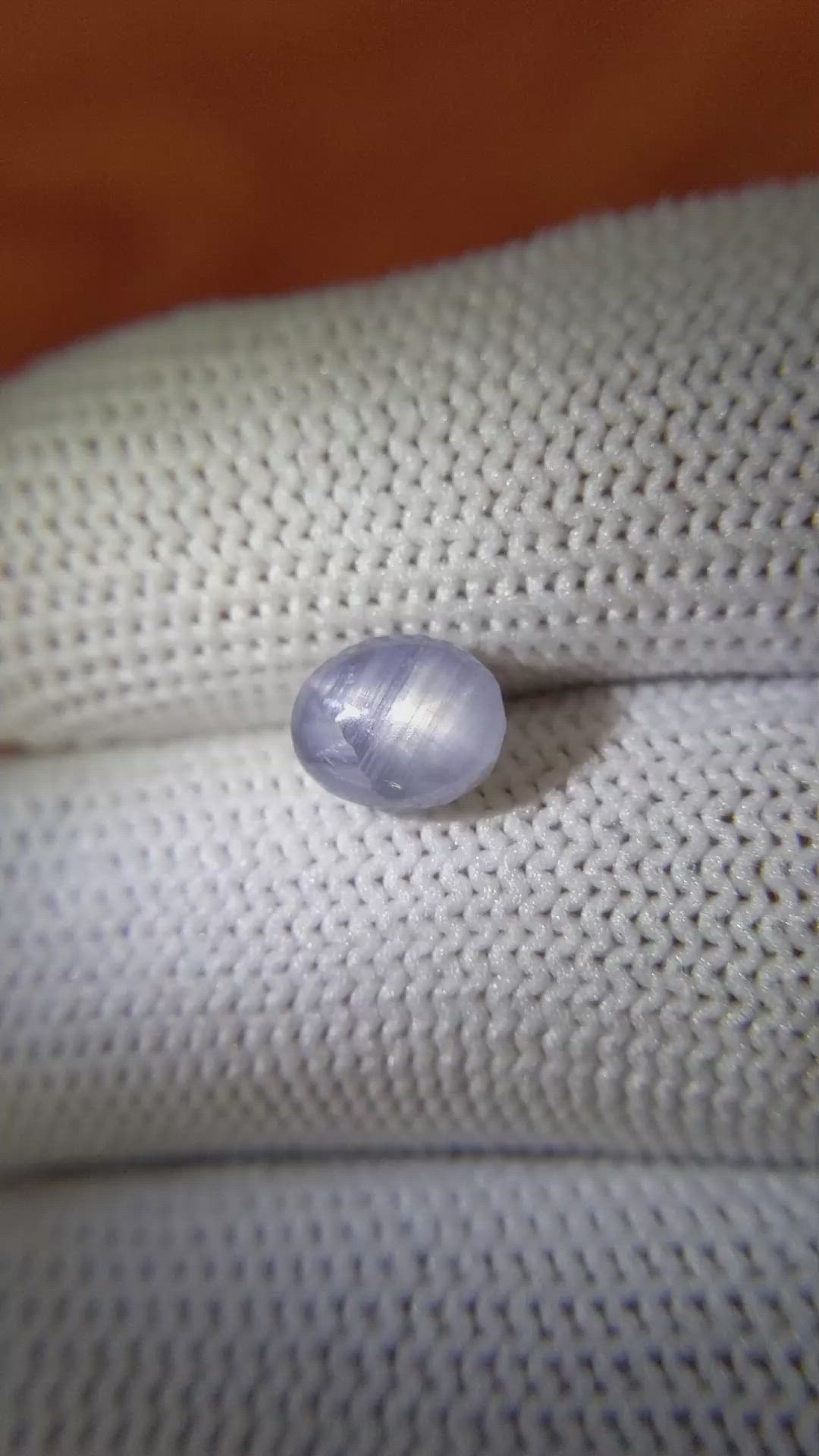 2.83 Ct. Greyish Blue Star Sapphire from Ceylon (Sri Lanka) Size Video