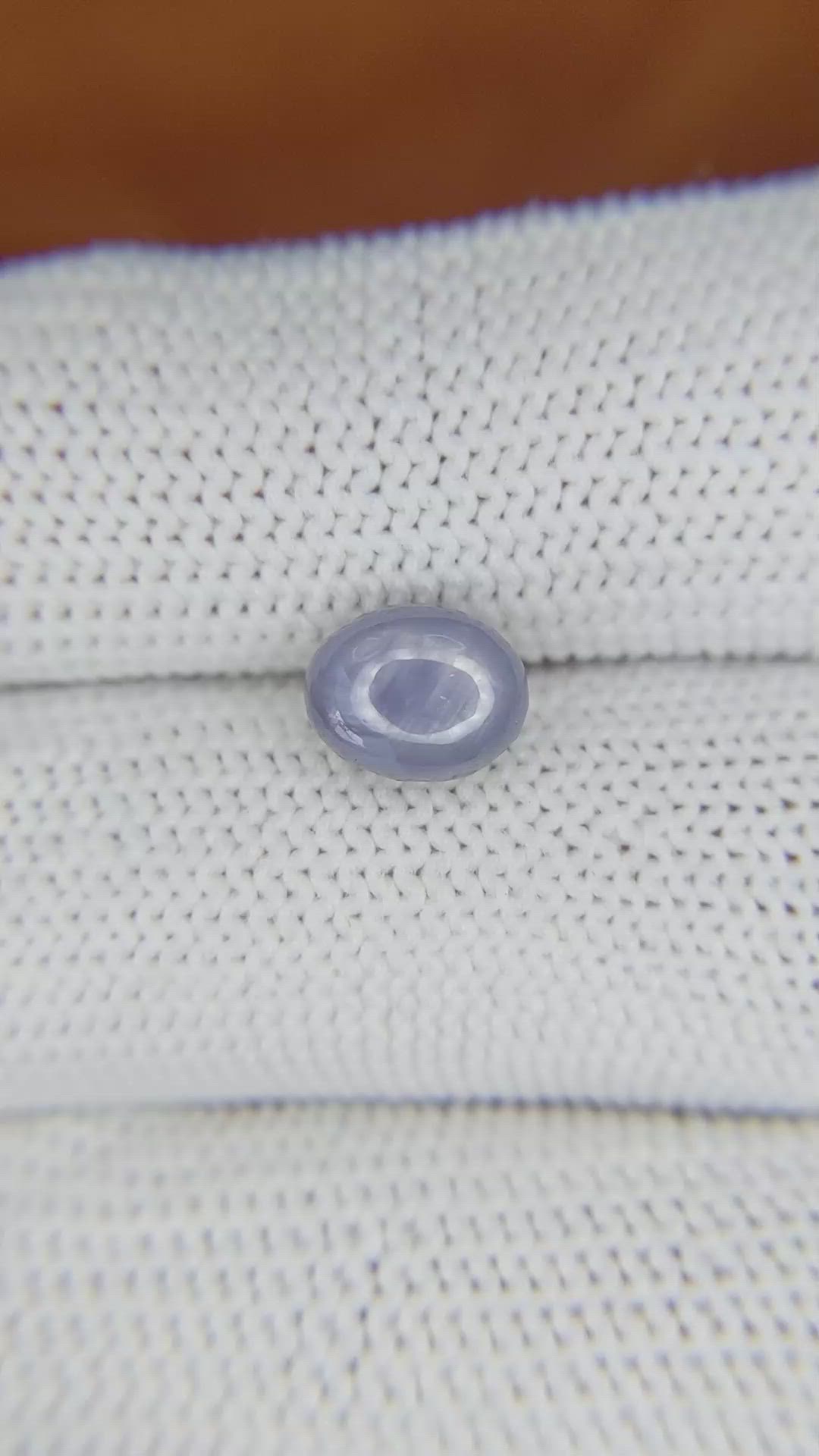 2.83 Ct. Greyish Blue Star Sapphire from Ceylon (Sri Lanka) Size Video