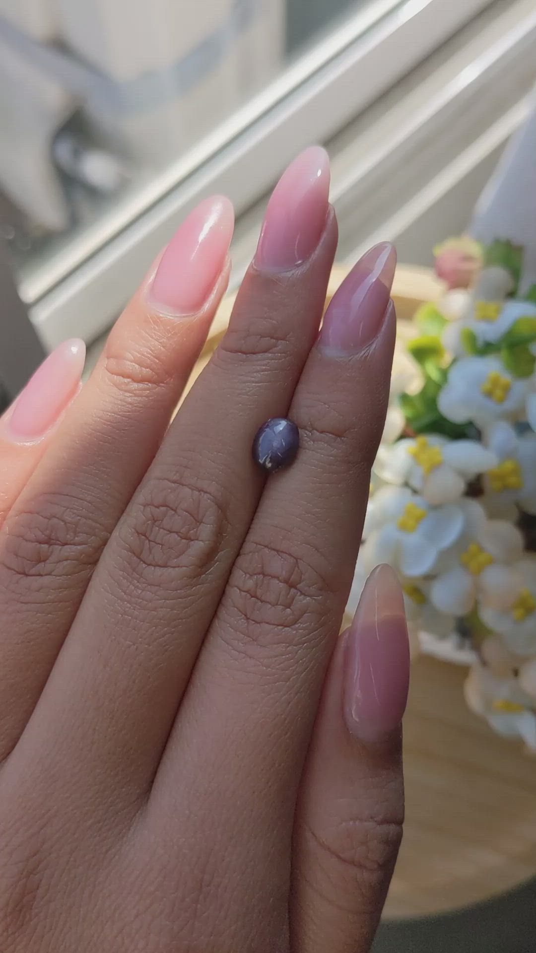 2.29 Ct. Purple Star Sapphire from Ceylon (Sri Lanka) Size Video