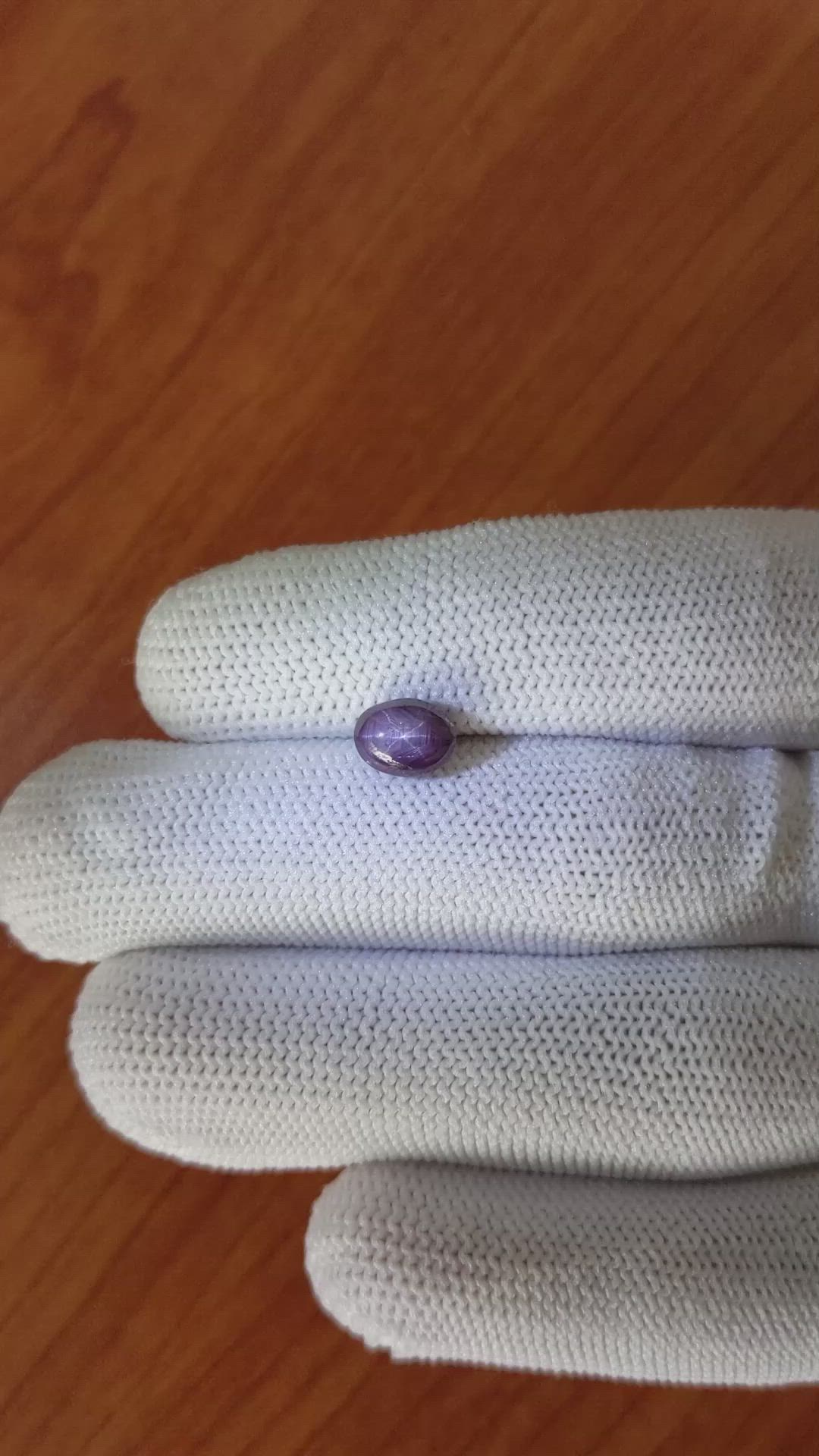 2.29 Ct. Purple Star Sapphire from Ceylon (Sri Lanka) Size Video
