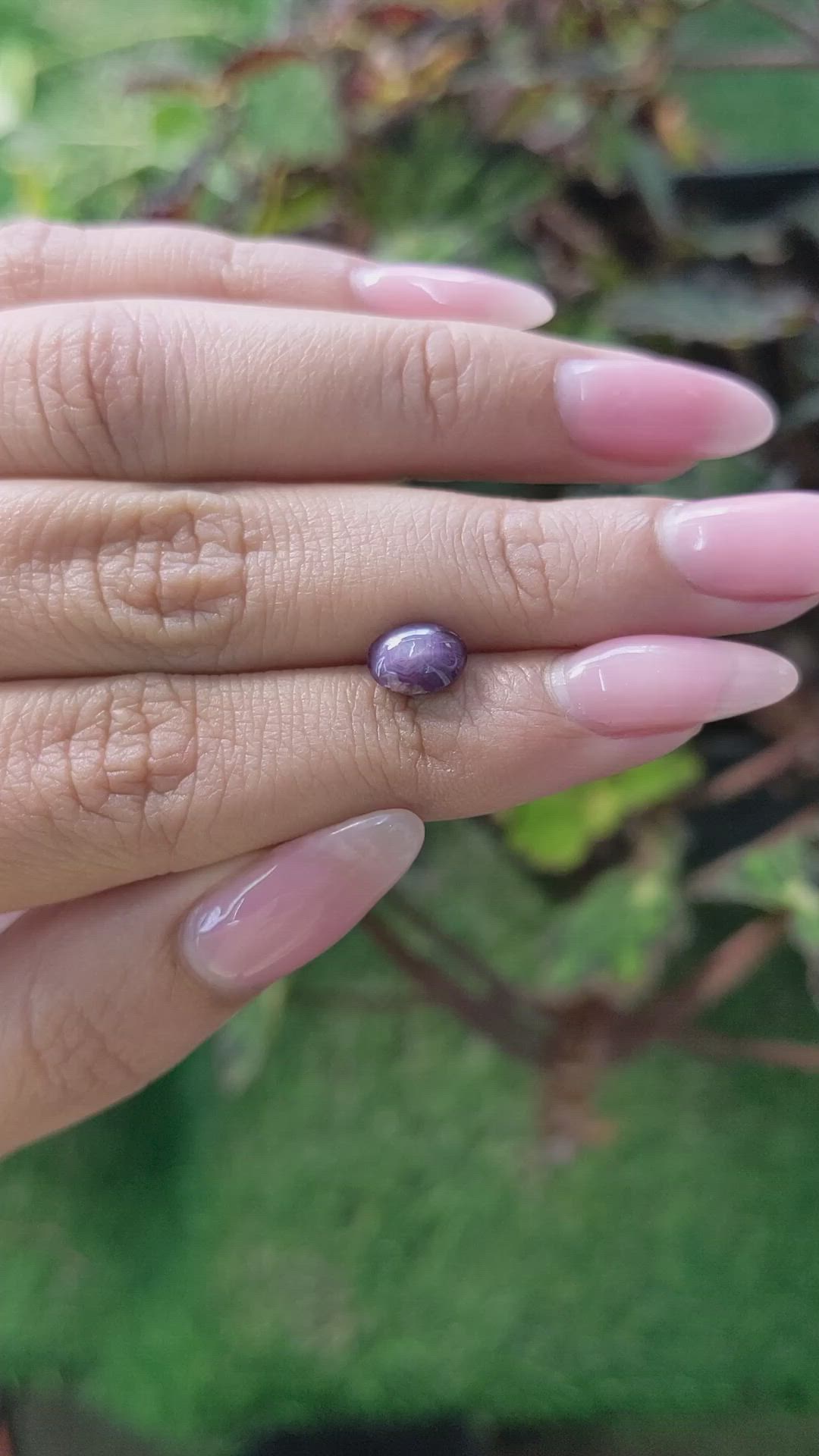 2.29 Ct. Purple Star Sapphire from Ceylon (Sri Lanka) Size Video