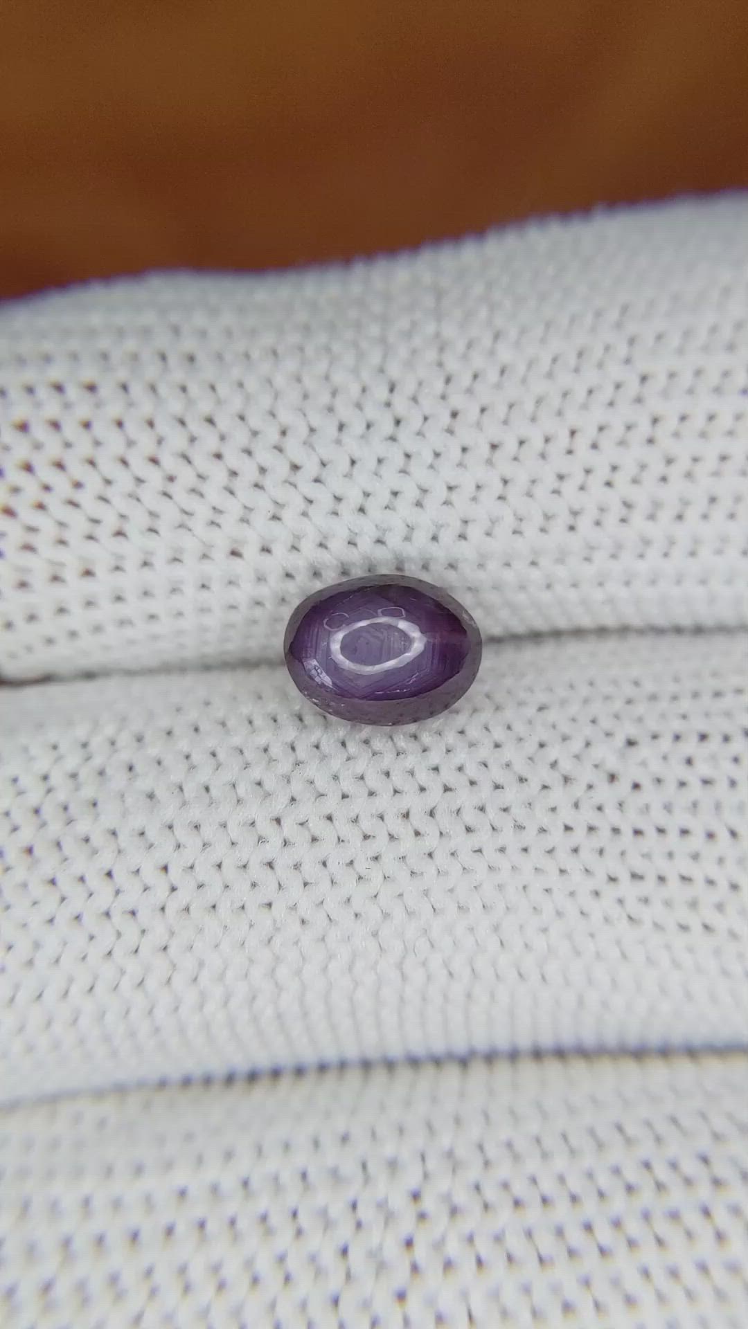 2.29 Ct. Purple Star Sapphire from Ceylon (Sri Lanka) Size Video