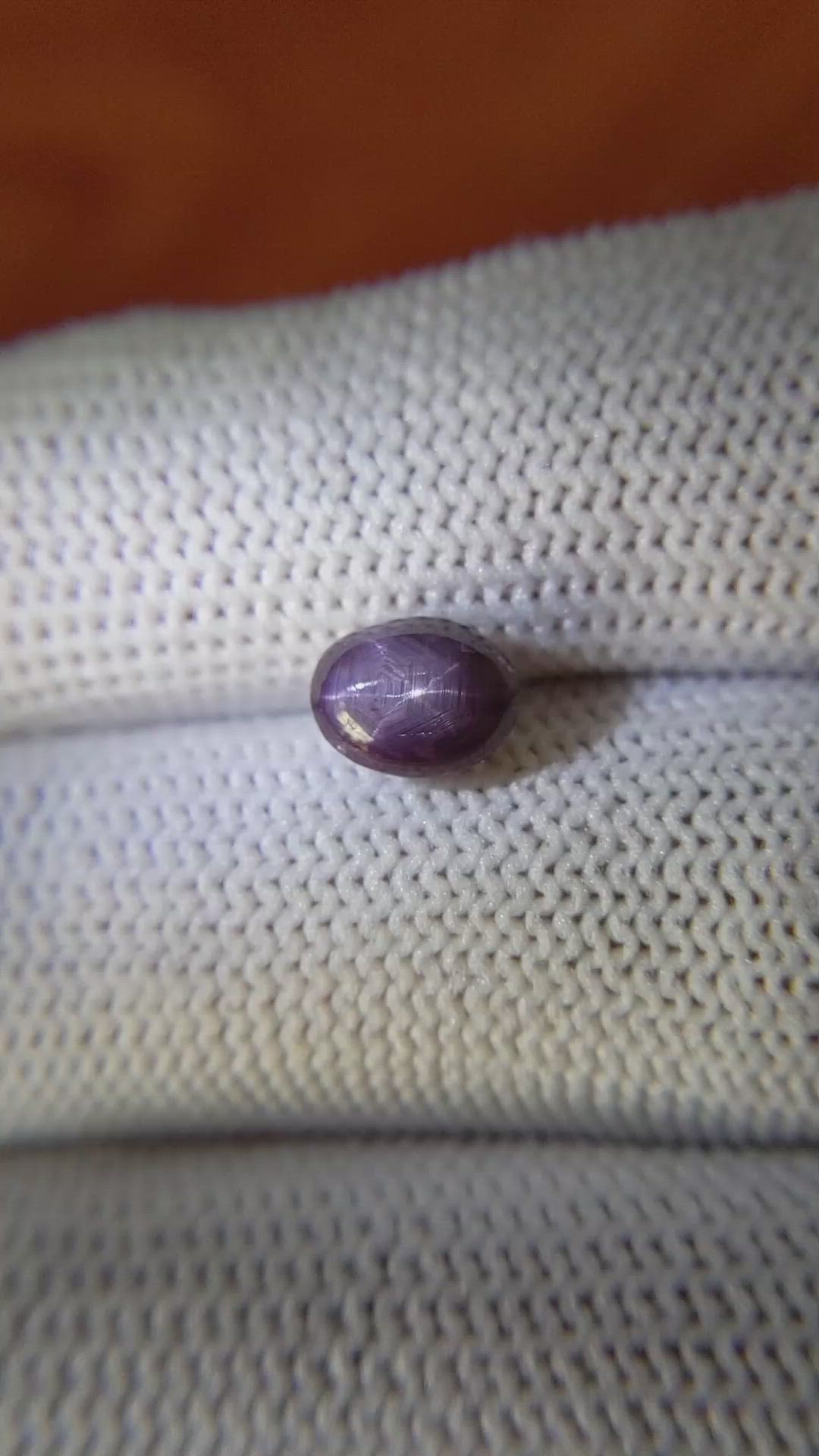 2.29 Ct. Purple Star Sapphire from Ceylon (Sri Lanka) Size Video