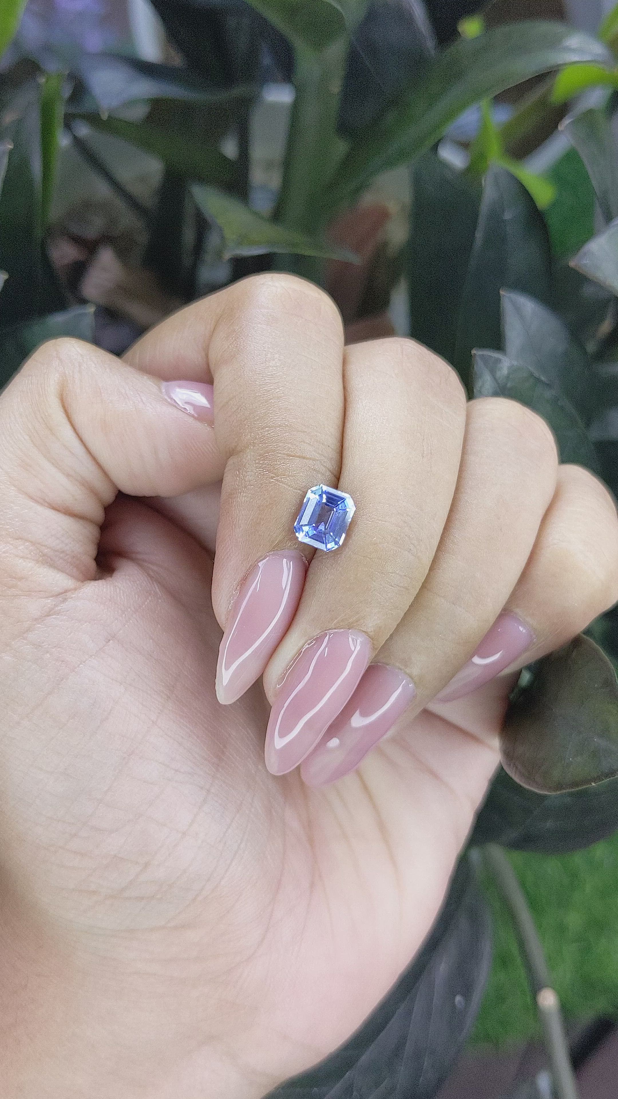 1.58 Ct. Blue Sapphire from Ceylon (Sri Lanka) Size Video