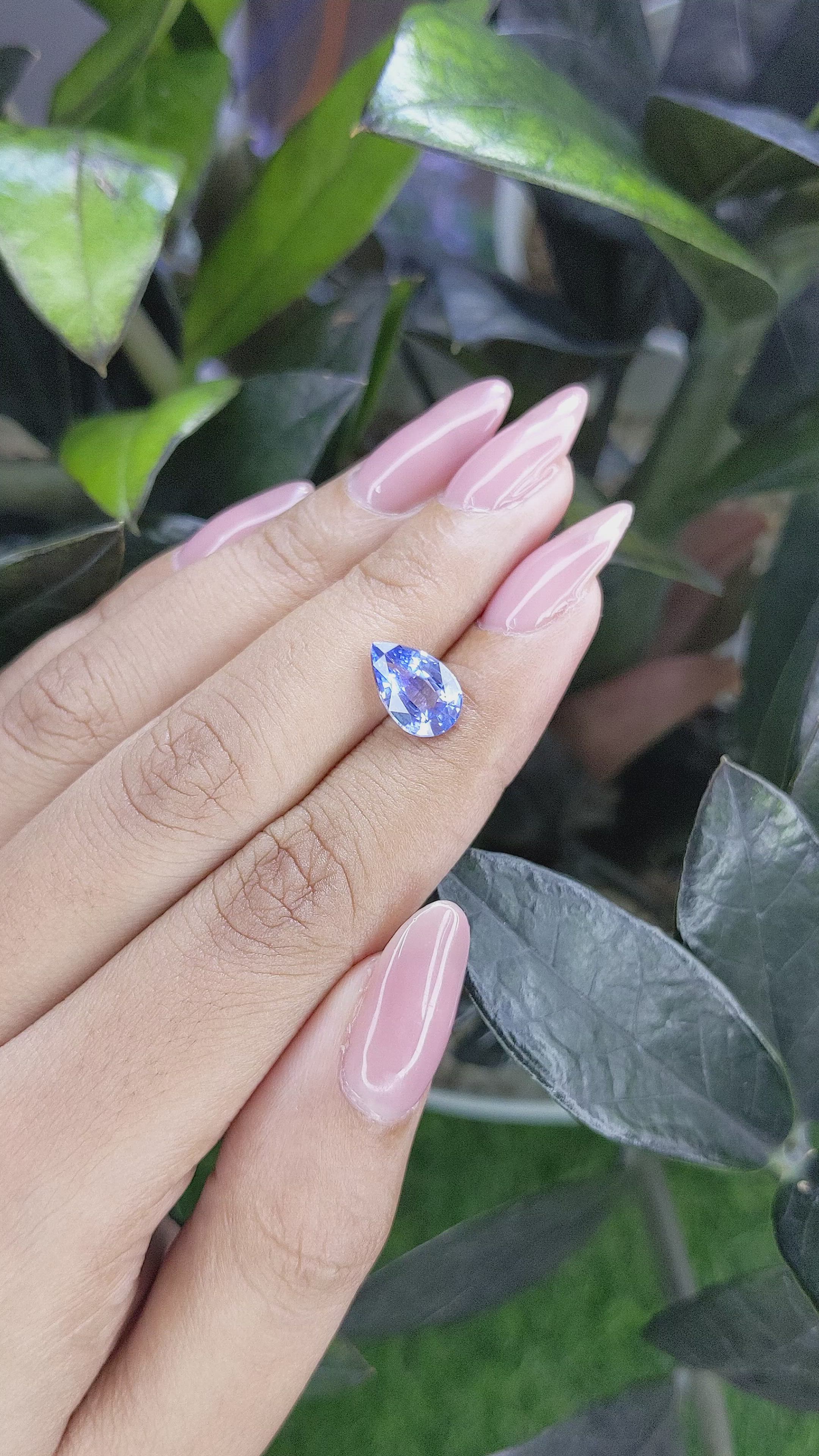 2.52 Ct. Blue Sapphire from Ceylon (Sri Lanka) Size Video