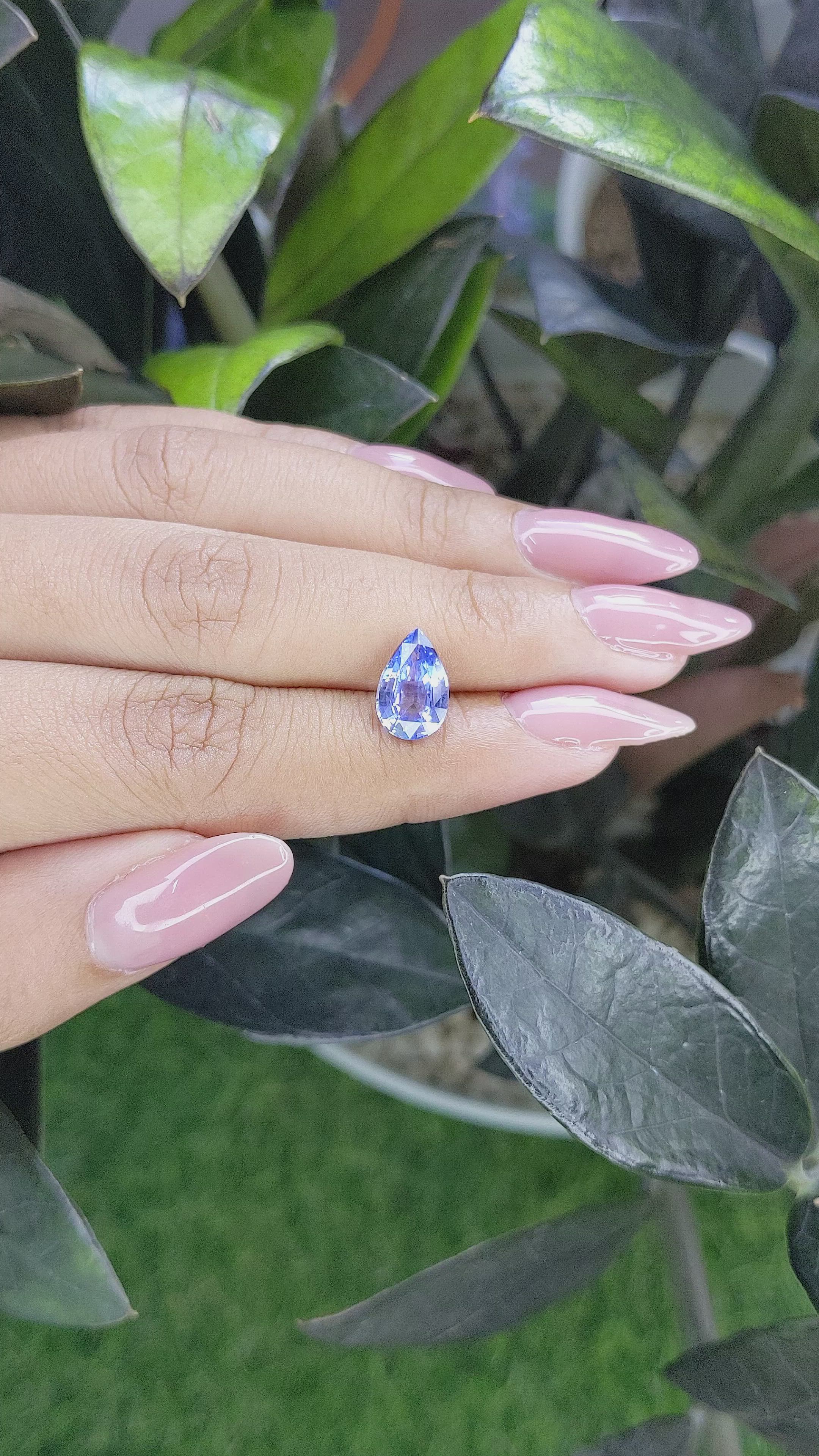 2.52 Ct. Blue Sapphire from Ceylon (Sri Lanka) Size Video