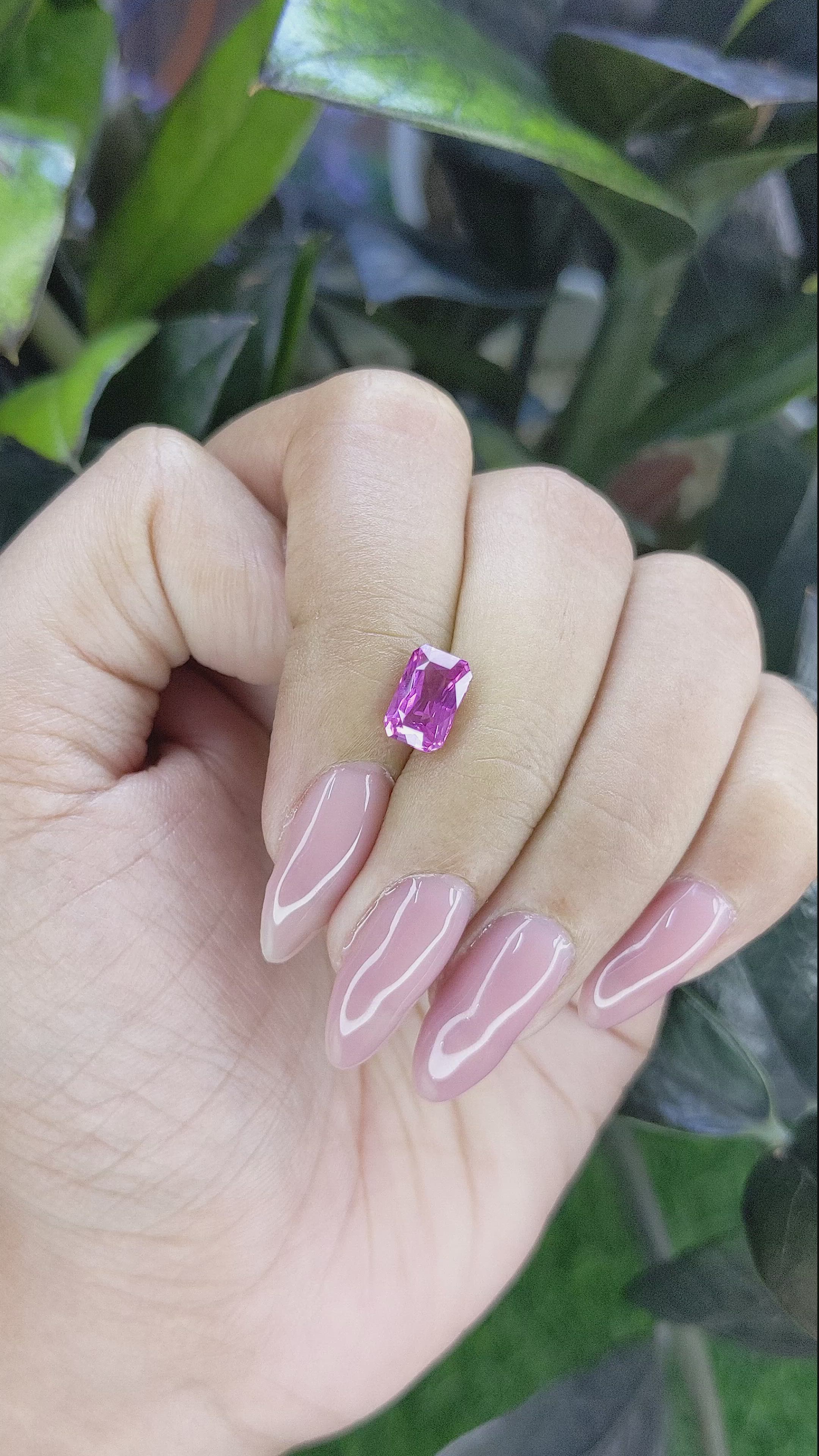 2.01 Ct. Pinkish Purple Sapphire from Ceylon (Sri Lanka) Size Video